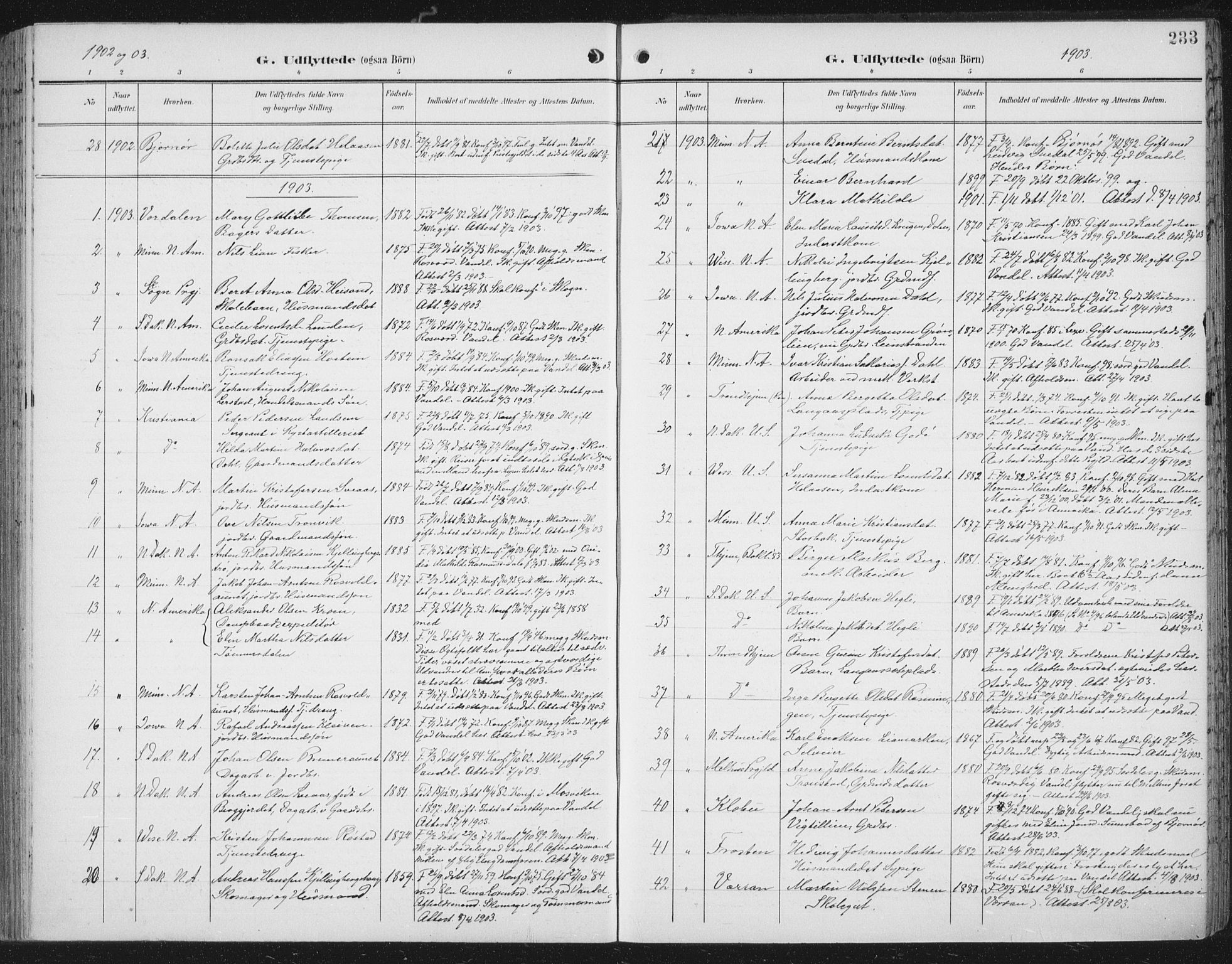 Ministerialprotokoller, klokkerbøker og fødselsregistre - Nord-Trøndelag, SAT/A-1458/701/L0011: Parish register (official) no. 701A11, 1899-1915, p. 233