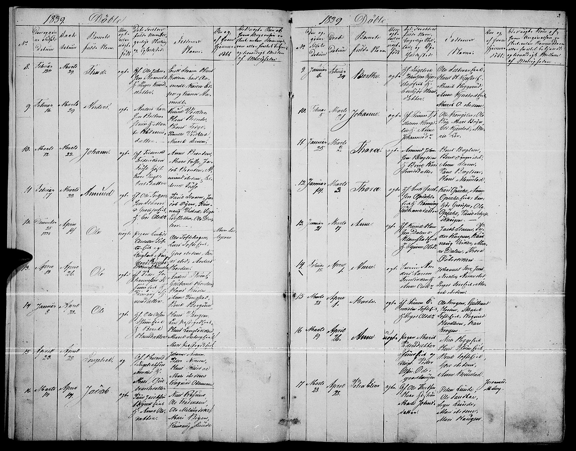 Fron prestekontor, SAH/PREST-078/H/Ha/Haa/L0004: Parish register (official) no. 4, 1839-1848, p. 3