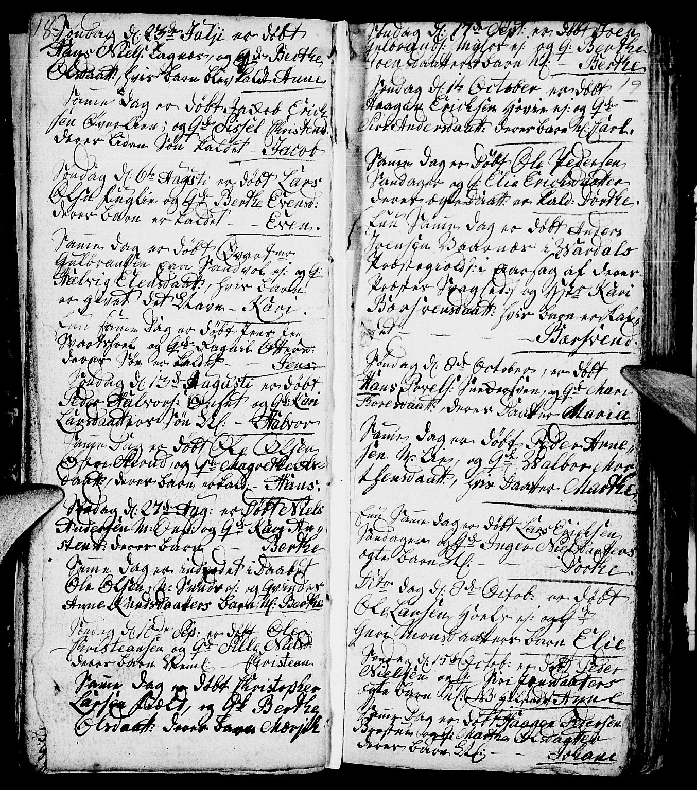 Nes prestekontor, Hedmark, AV/SAH-PREST-020/L/La/L0002: Parish register (copy) no. 2, 1785-1813, p. 18-19