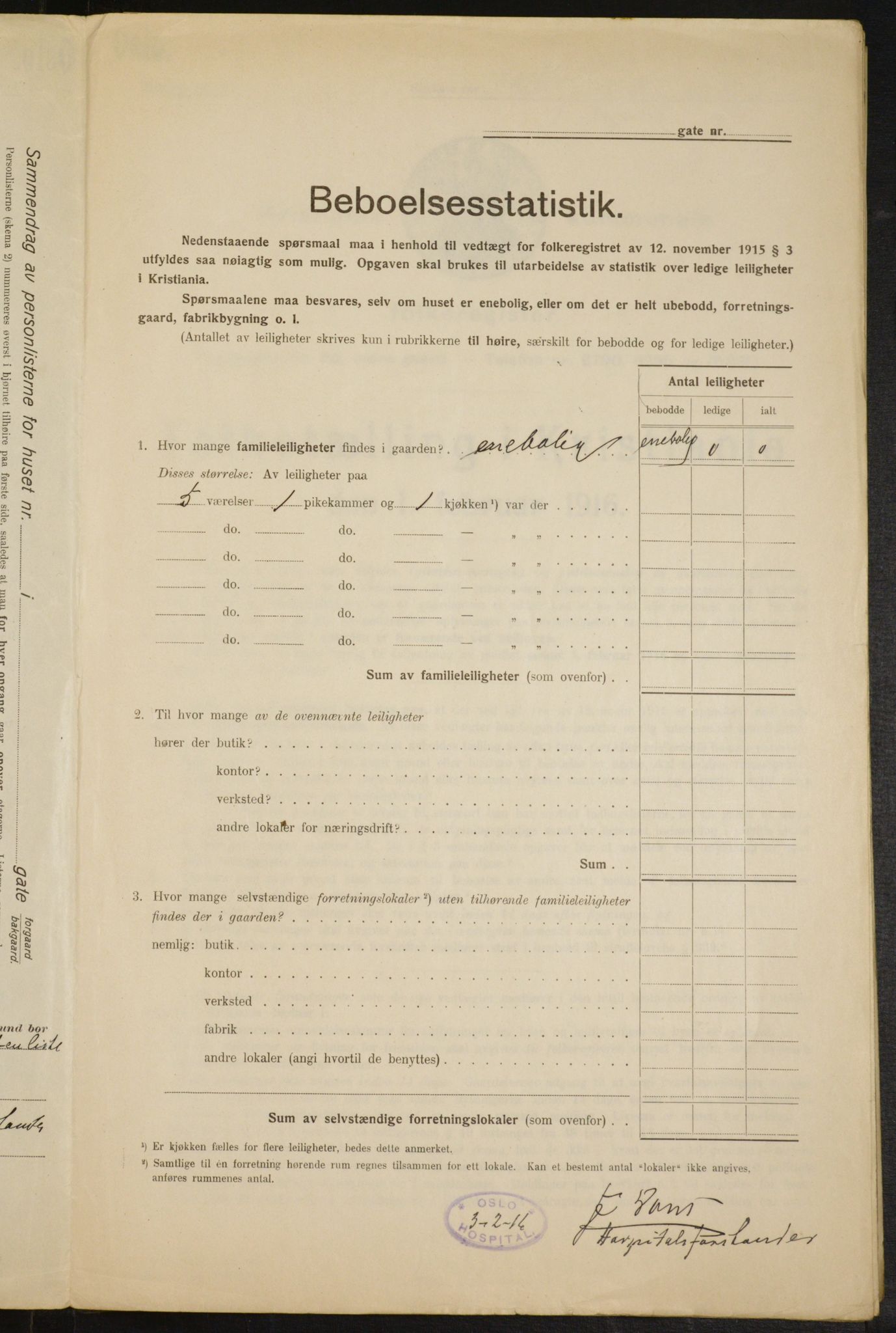 OBA, Municipal Census 1916 for Kristiania, 1916, p. 20429