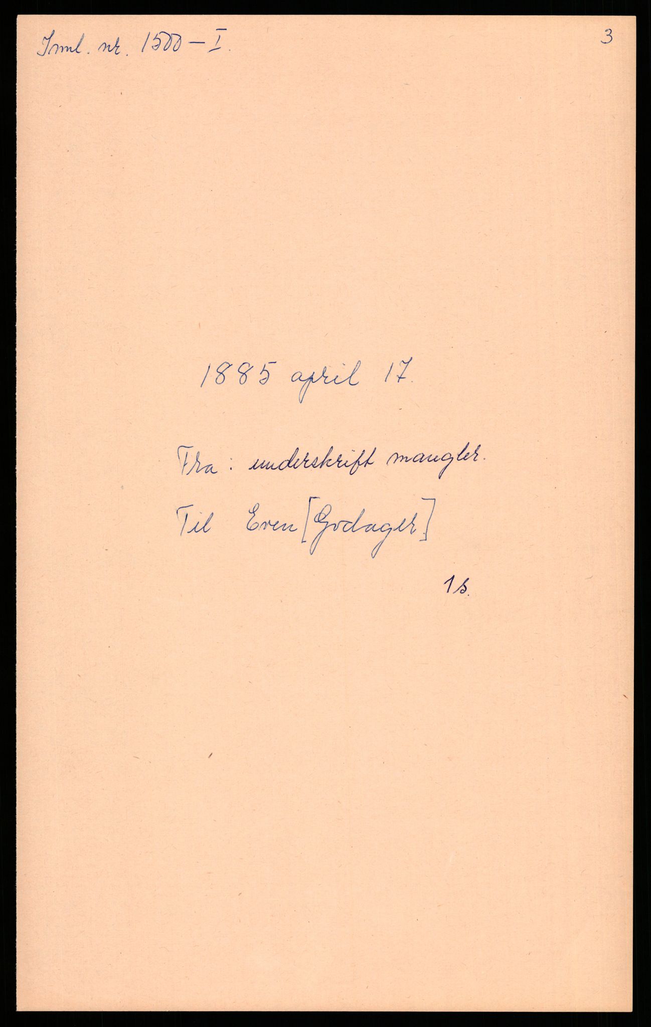 Samlinger til kildeutgivelse, Amerikabrevene, AV/RA-EA-4057/F/L0009: Innlån fra Hedmark: Statsarkivet i Hamar - Wærenskjold, 1838-1914, p. 694