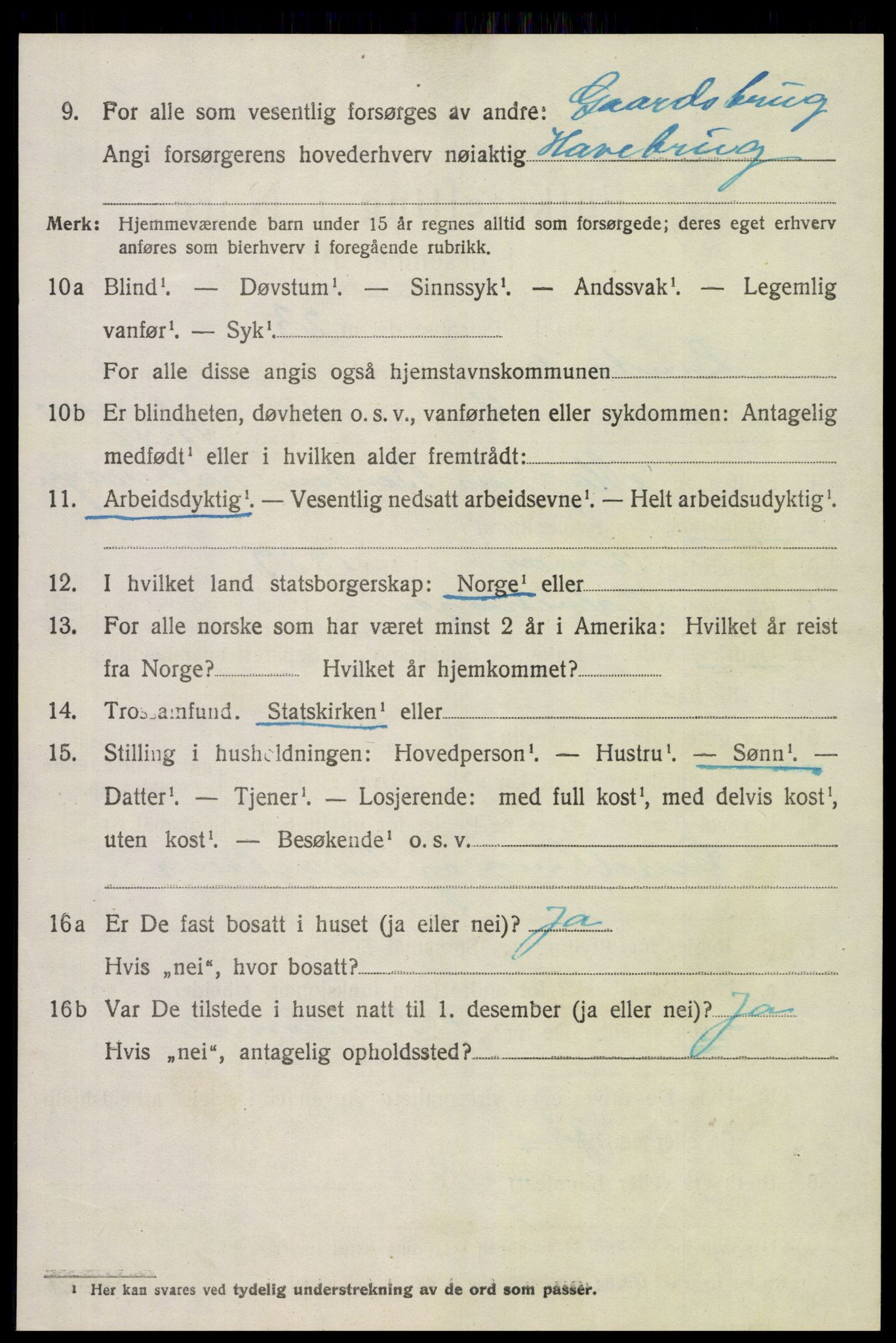 SAK, 1920 census for Landvik, 1920, p. 1817