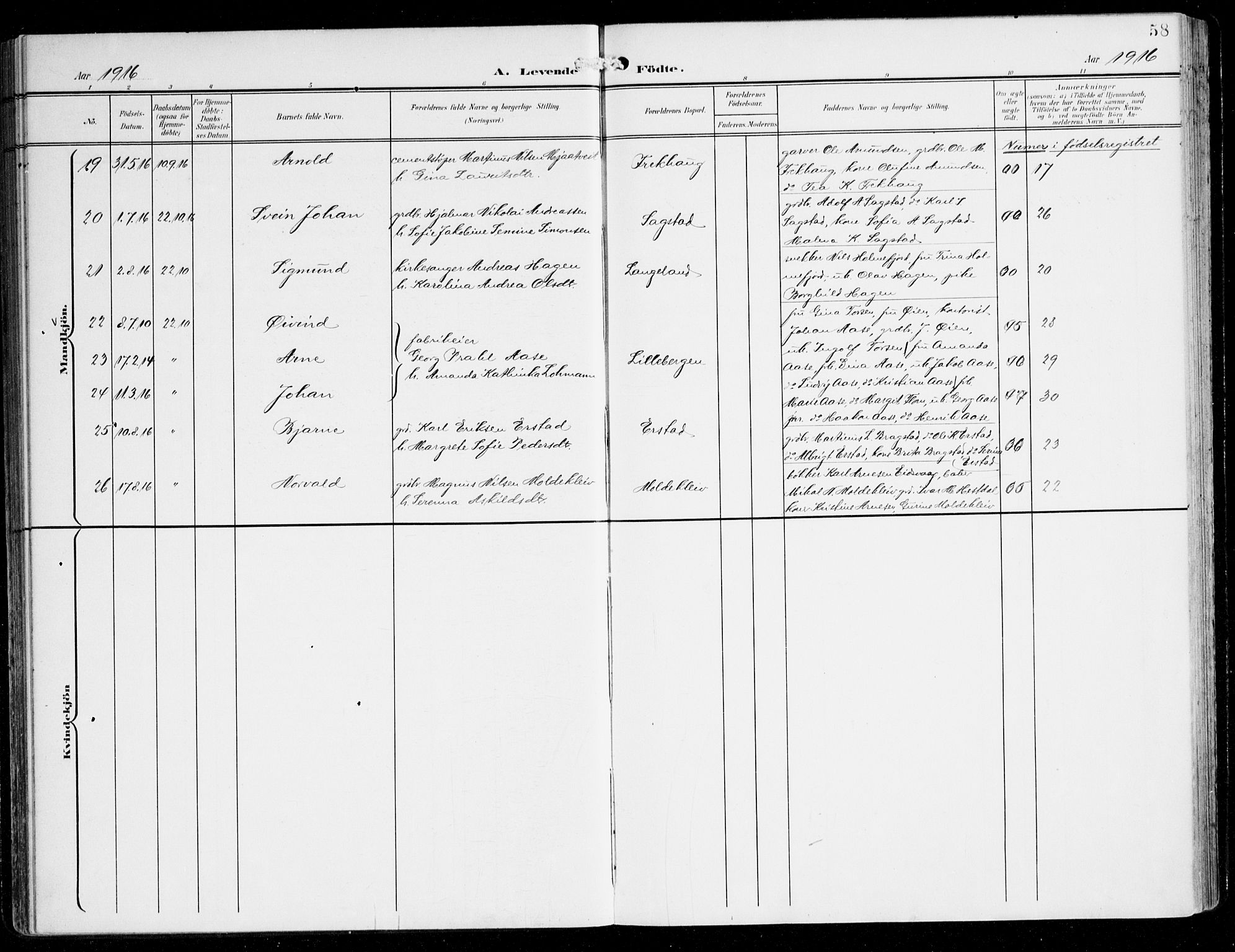 Alversund Sokneprestembete, AV/SAB-A-73901/H/Ha/Haa/Haac/L0002: Parish register (official) no. C 2, 1901-1921, p. 58