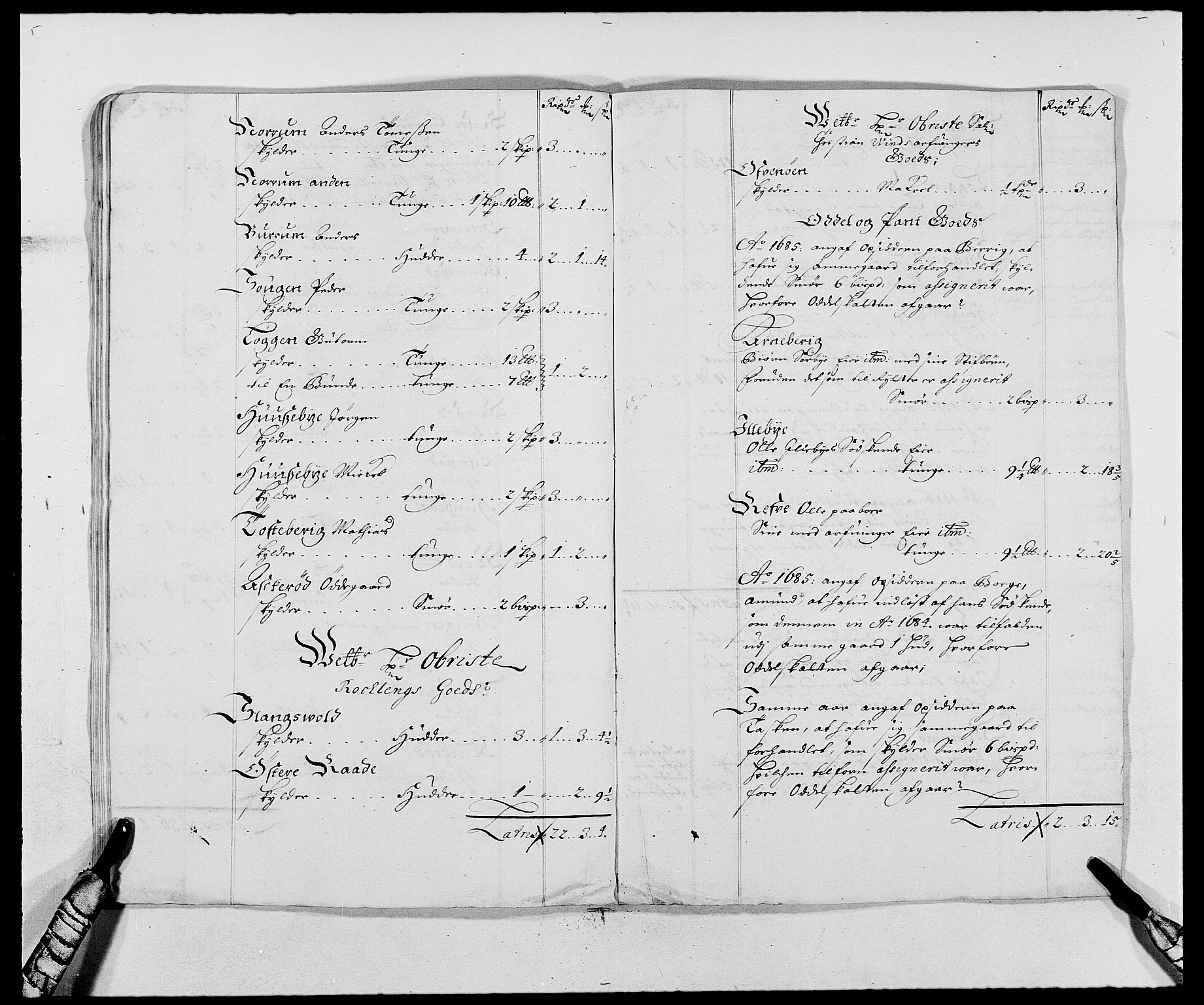 Rentekammeret inntil 1814, Reviderte regnskaper, Fogderegnskap, AV/RA-EA-4092/R02/L0105: Fogderegnskap Moss og Verne kloster, 1685-1687, p. 375