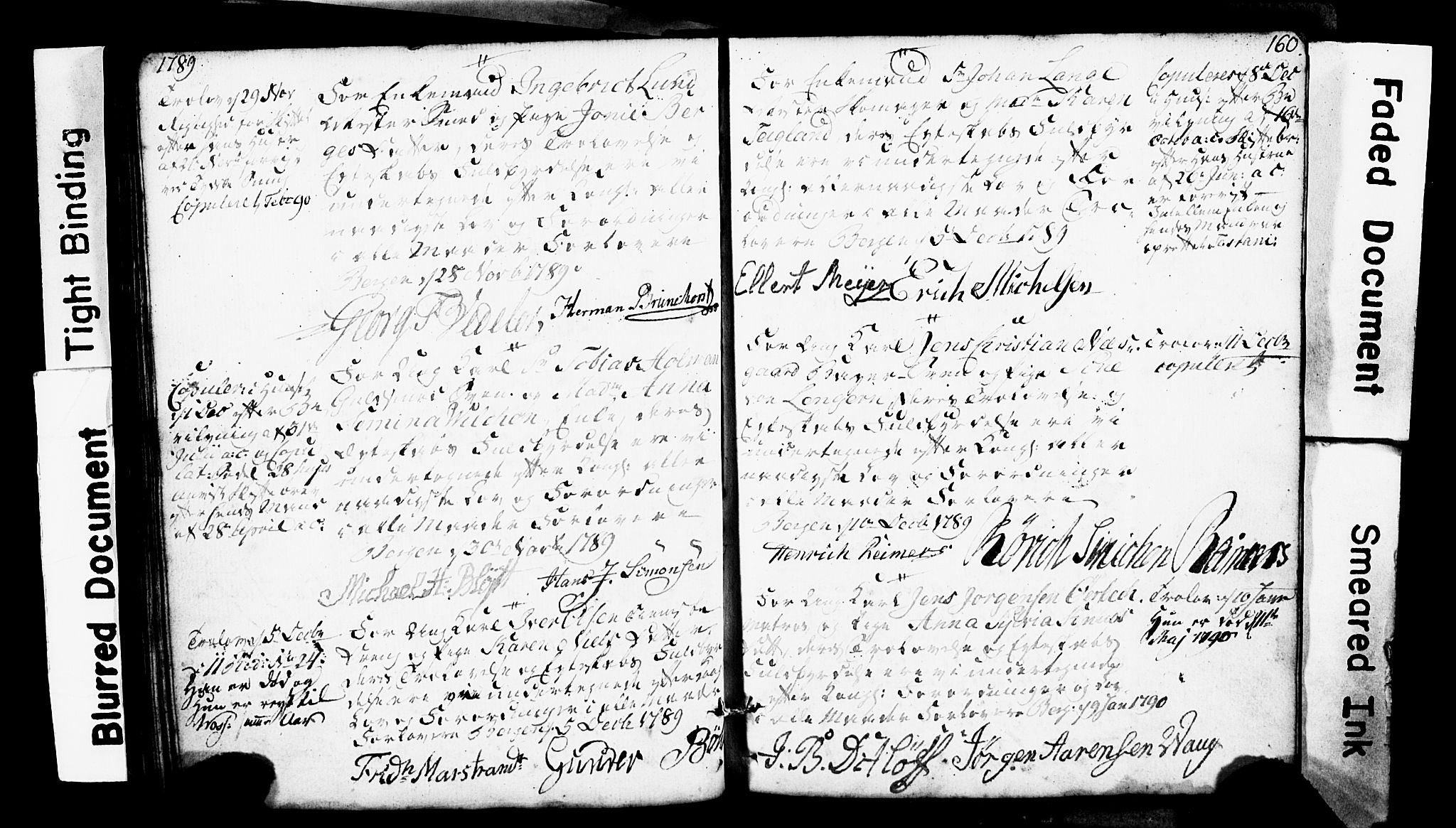 Domkirken sokneprestembete, SAB/A-74801: Best man's statements no. II.5.1, 1767-1792, p. 160