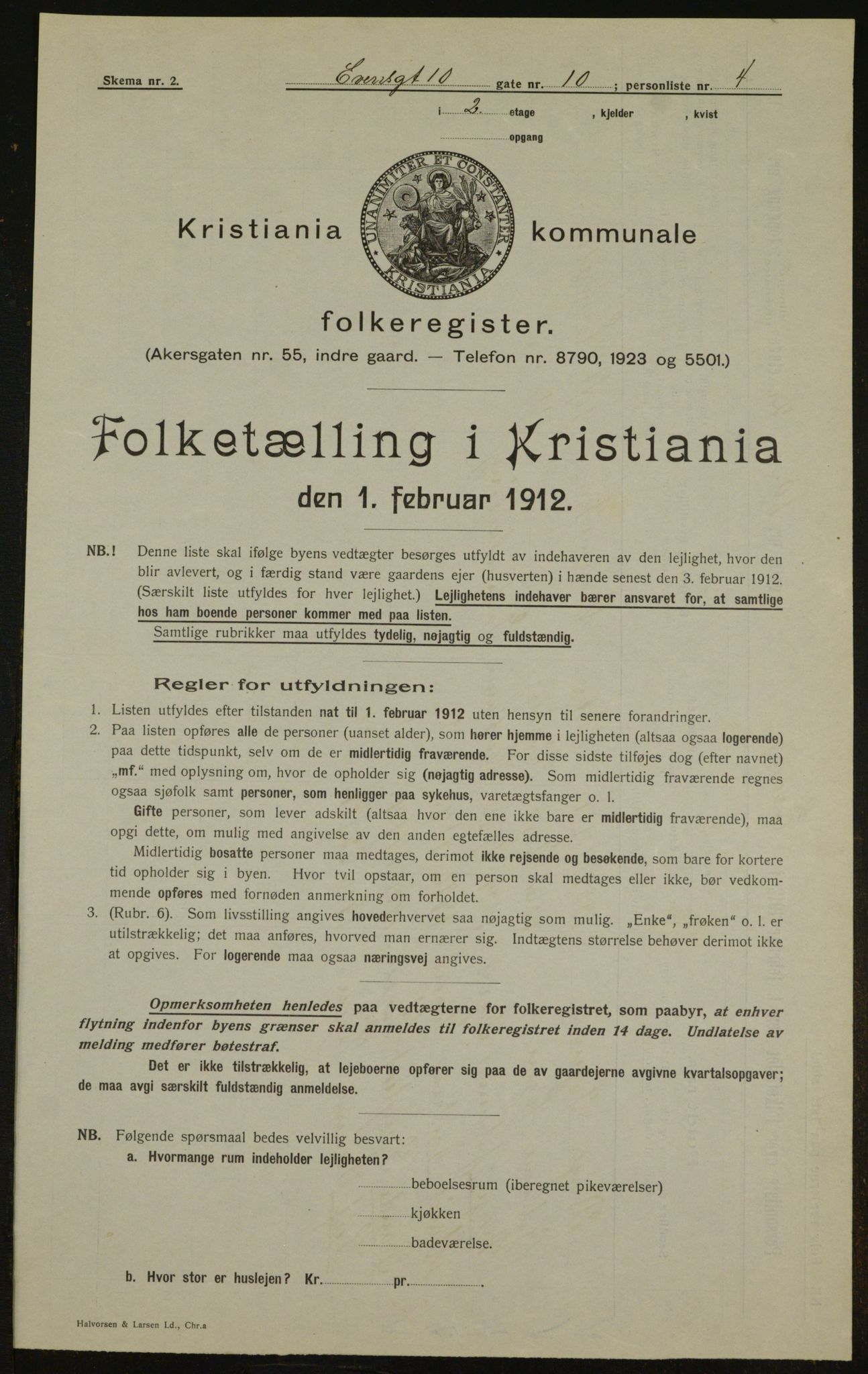 OBA, Municipal Census 1912 for Kristiania, 1912, p. 22878