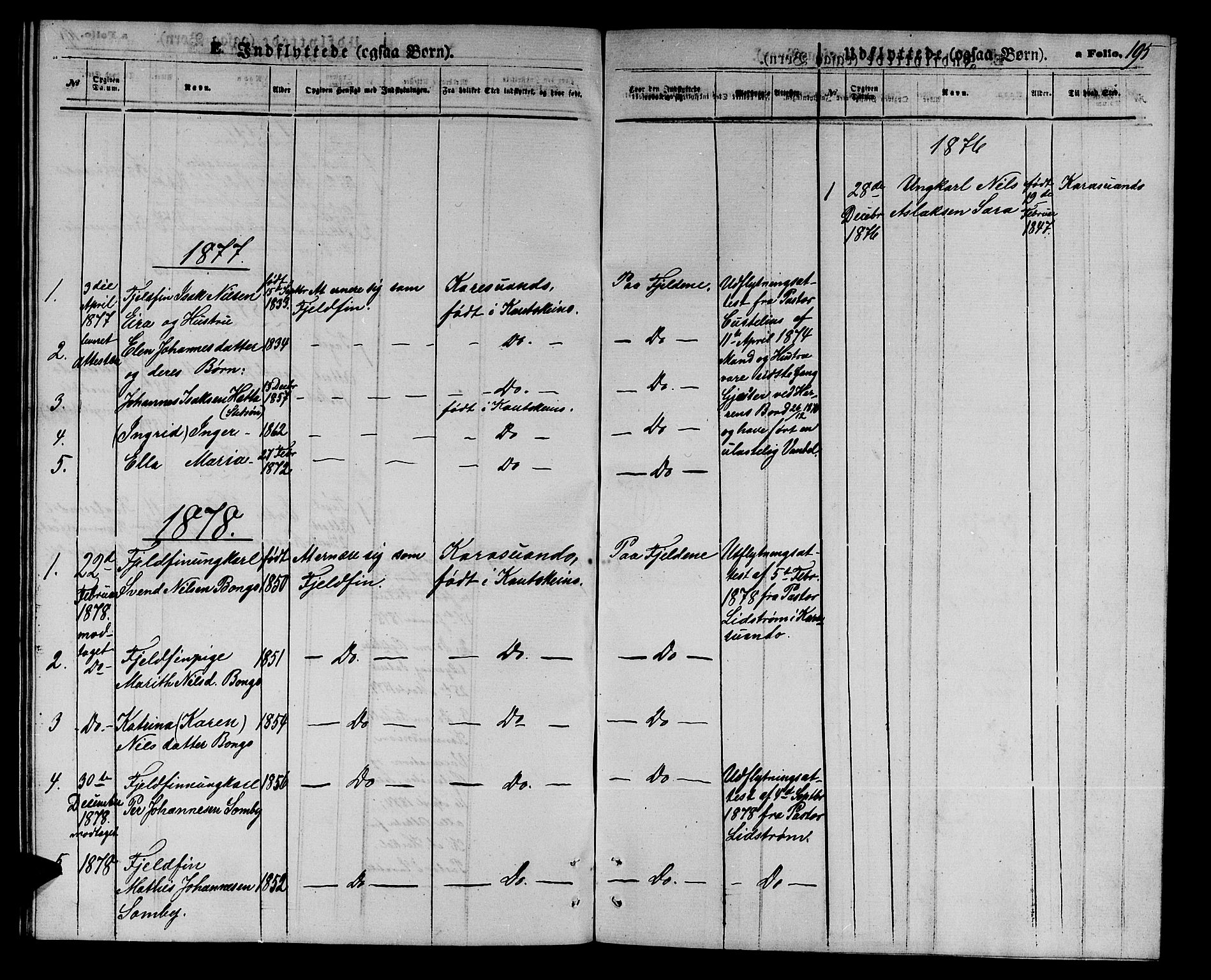 Kautokeino sokneprestembete, AV/SATØ-S-1340/H/Hb/L0001.klokk: Parish register (copy) no. 1, 1862-1878, p. 195