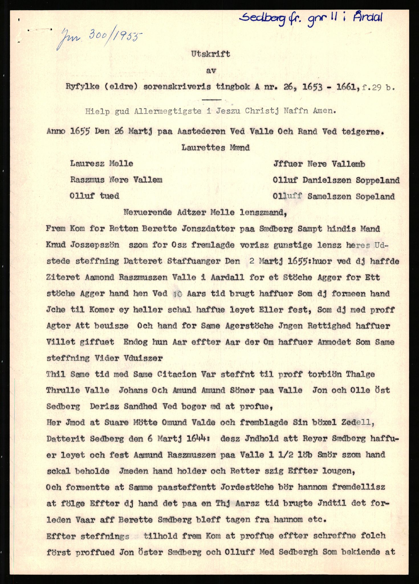 Statsarkivet i Stavanger, SAST/A-101971/03/Y/Yj/L0073: Avskrifter sortert etter gårdsnavn: Sandstøl ytre - Selland, 1750-1930, p. 247