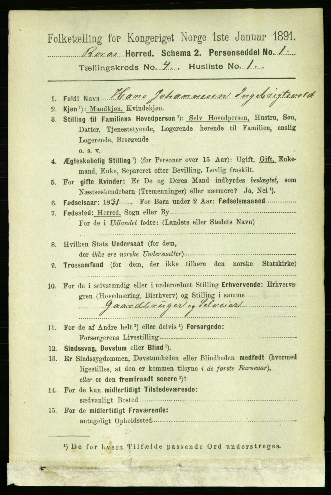 RA, 1891 census for 1640 Røros, 1891, p. 778