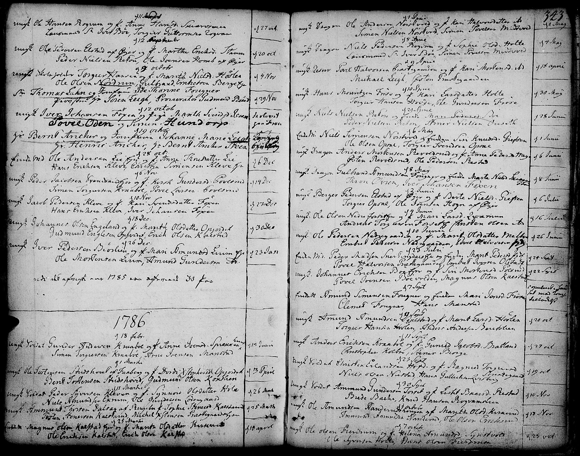 Gausdal prestekontor, AV/SAH-PREST-090/H/Ha/Haa/L0003: Parish register (official) no. 3, 1758-1809, p. 343