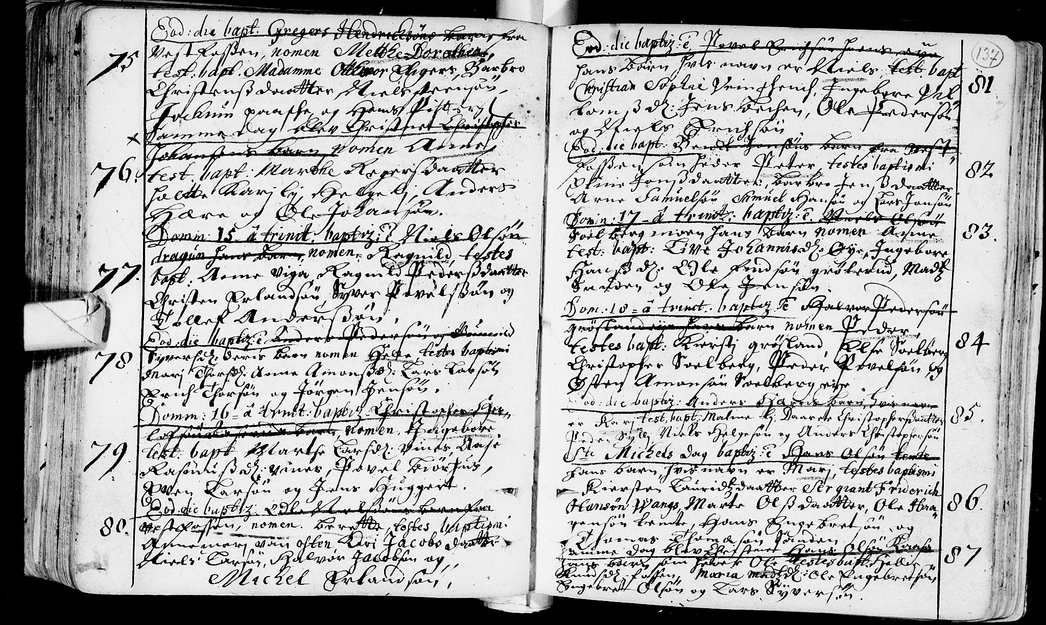 Eiker kirkebøker, SAKO/A-4/F/Fa/L0002: Parish register (official) no. I 2, 1705-1724, p. 137