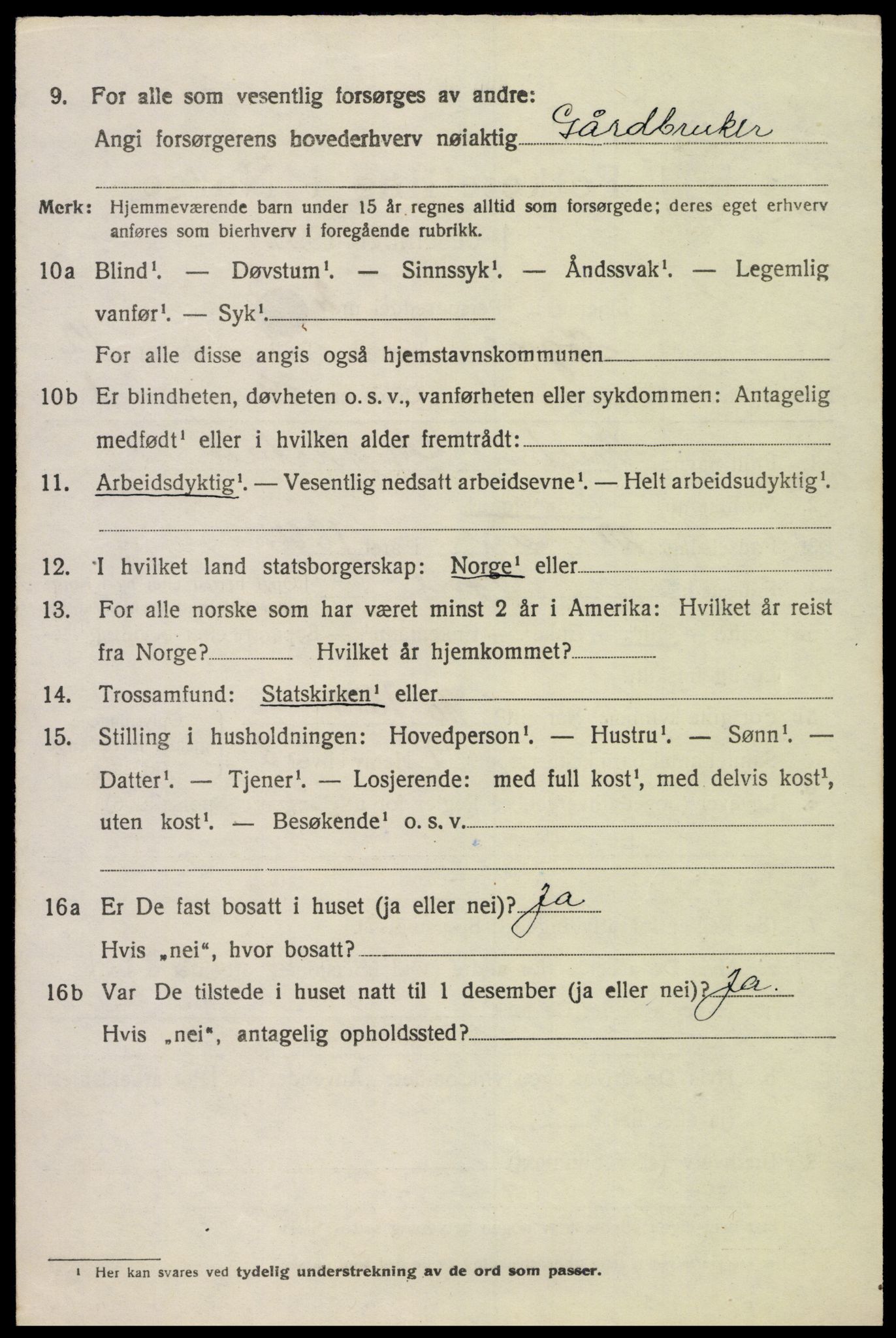 SAK, 1920 census for Søgne, 1920, p. 5928