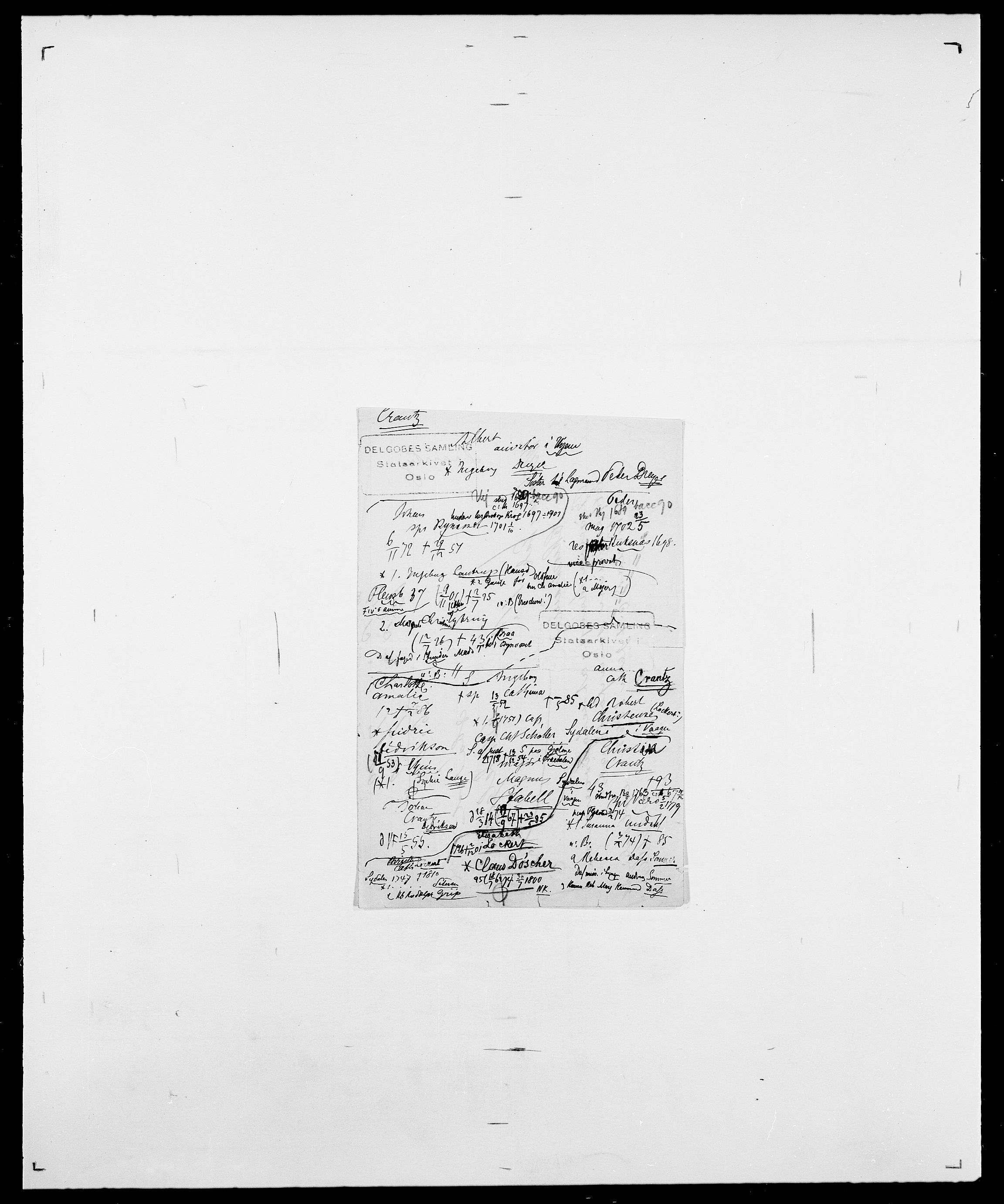 Delgobe, Charles Antoine - samling, AV/SAO-PAO-0038/D/Da/L0008: Capjon - Dagenbolt, p. 595