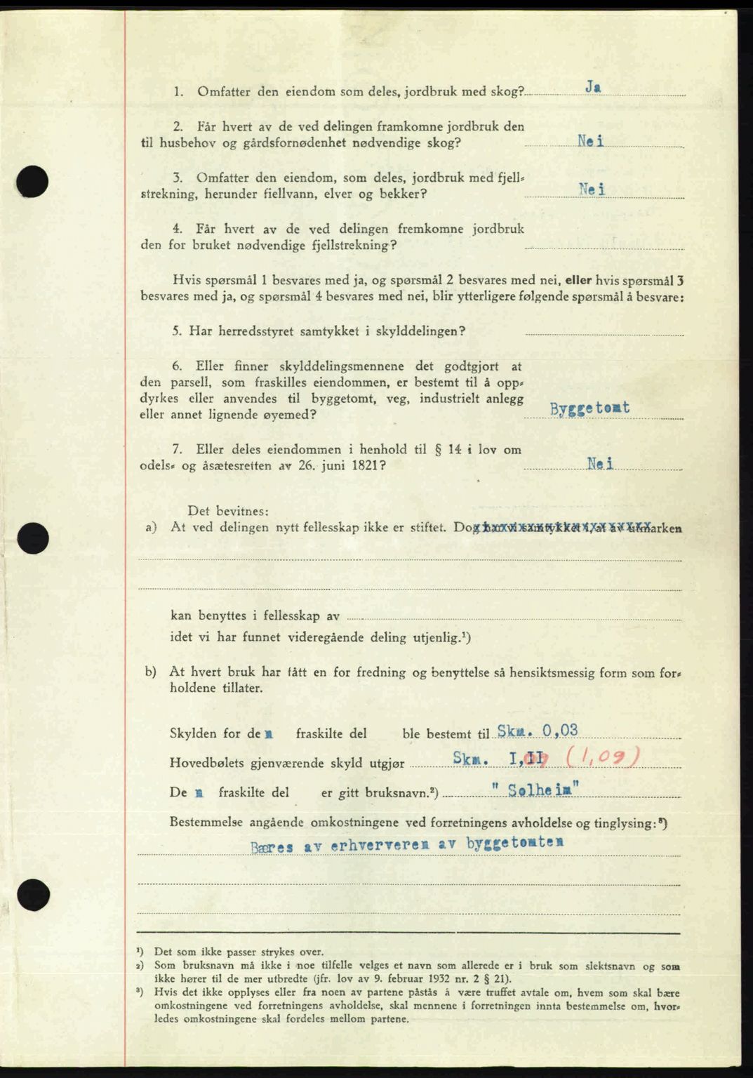 Nedenes sorenskriveri, AV/SAK-1221-0006/G/Gb/Gba/L0060: Mortgage book no. A12, 1948-1949, Diary no: : 726/1949