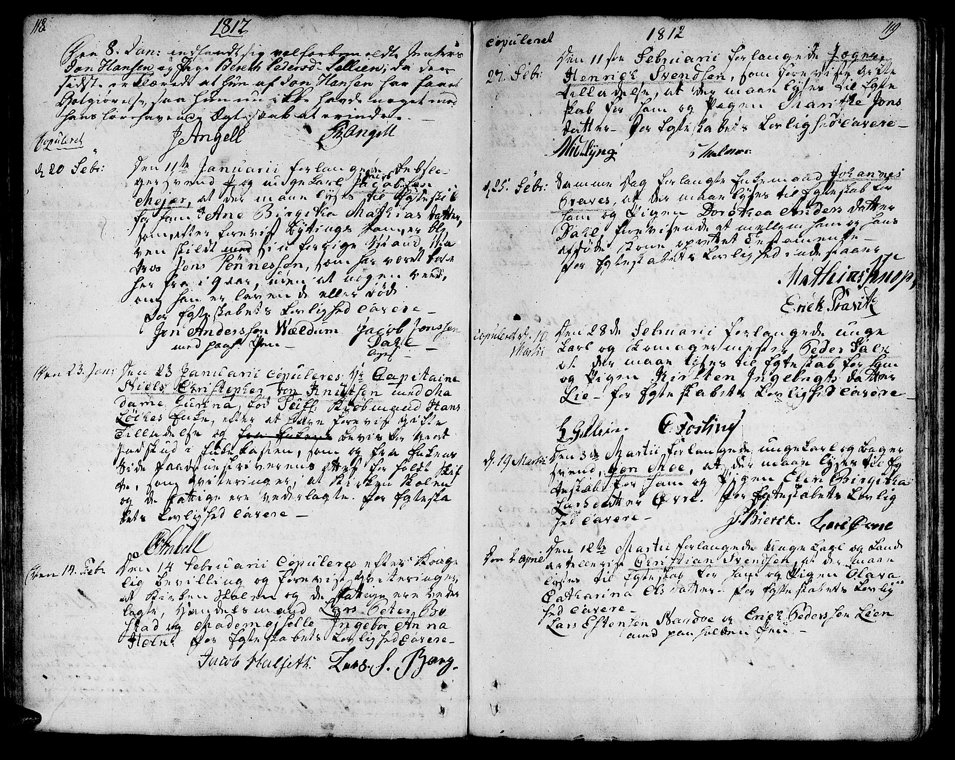 Ministerialprotokoller, klokkerbøker og fødselsregistre - Sør-Trøndelag, SAT/A-1456/601/L0042: Parish register (official) no. 601A10, 1802-1830, p. 118-119