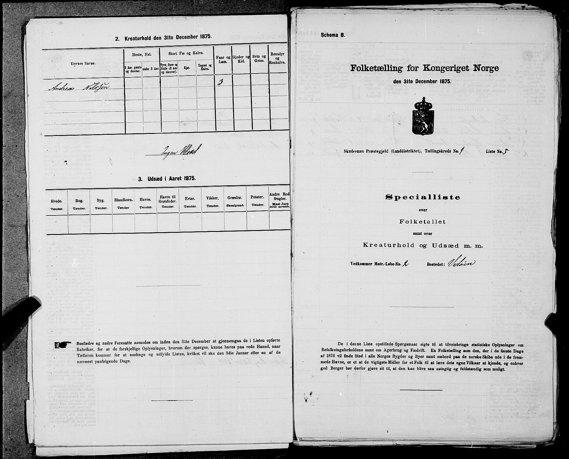 SAST, 1875 census for 1150L Skudenes/Falnes, Åkra og Ferkingstad, 1875, p. 76