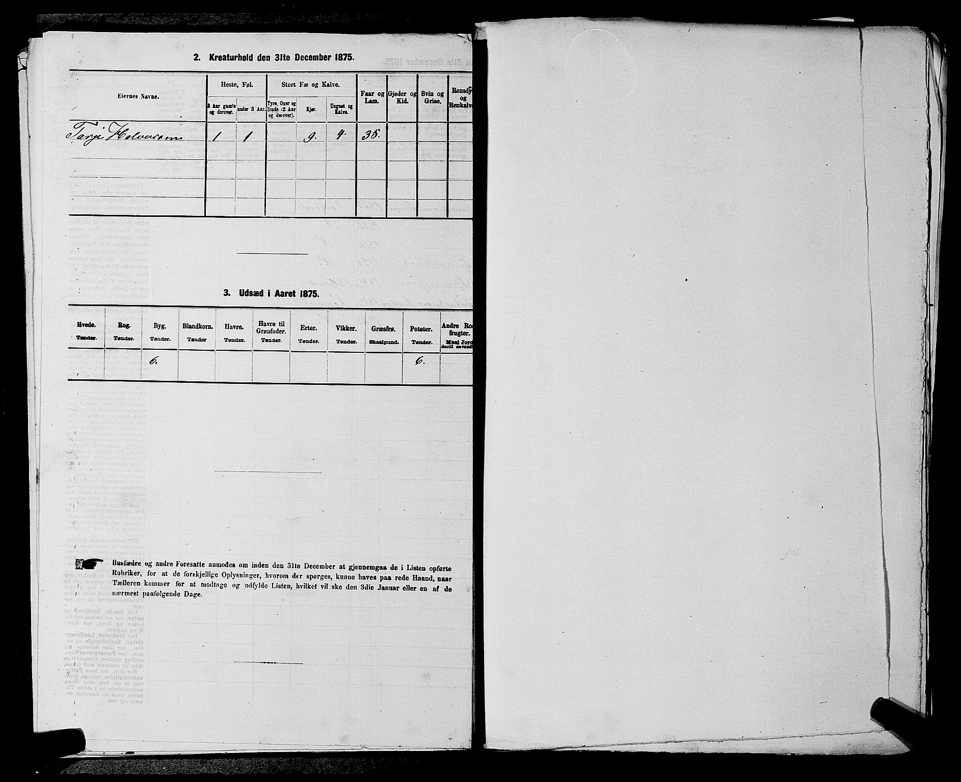 SAKO, 1875 census for 0835P Rauland, 1875, p. 147