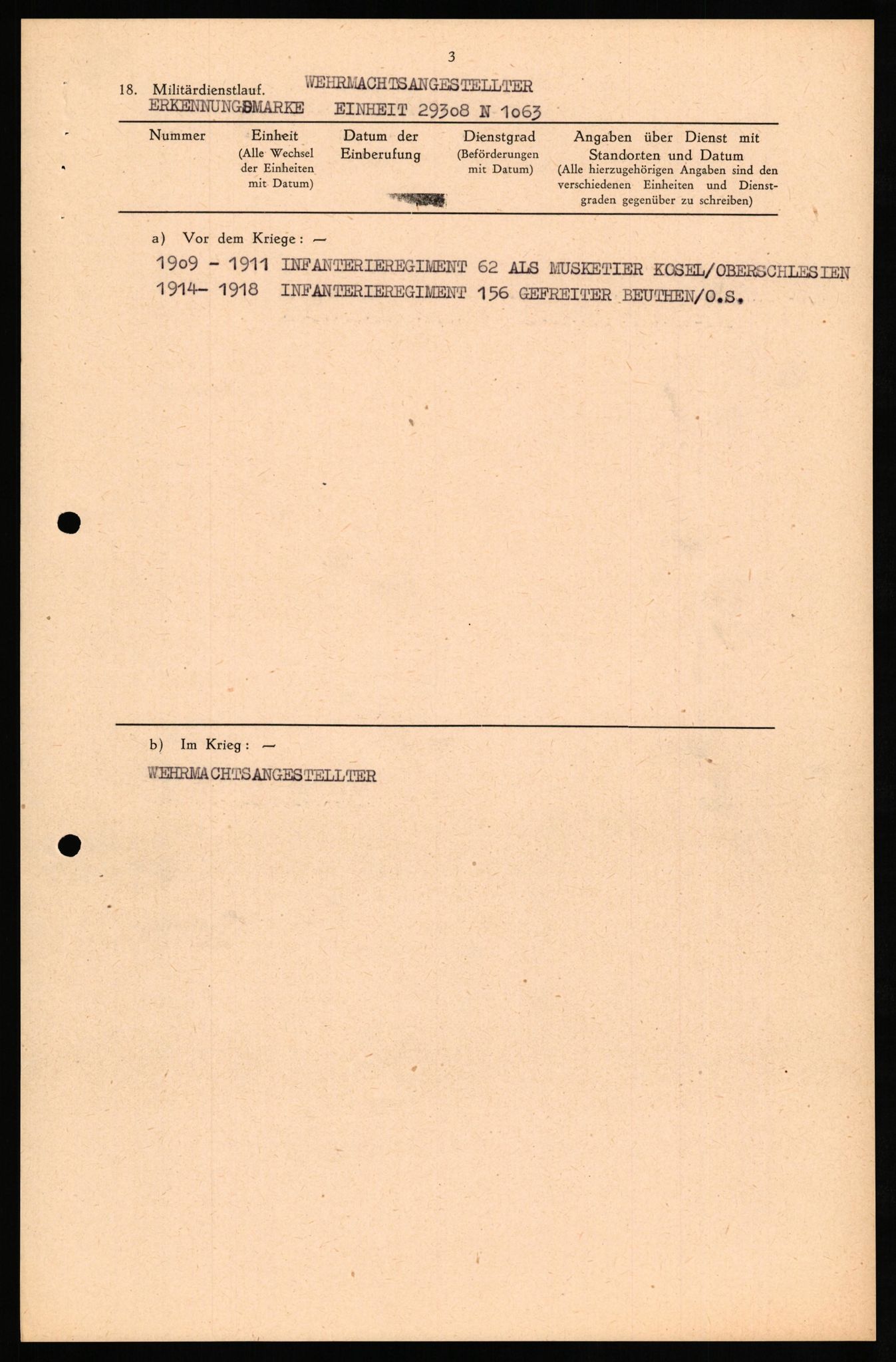 Forsvaret, Forsvarets overkommando II, RA/RAFA-3915/D/Db/L0029: CI Questionaires. Tyske okkupasjonsstyrker i Norge. Tyskere., 1945-1946, p. 159