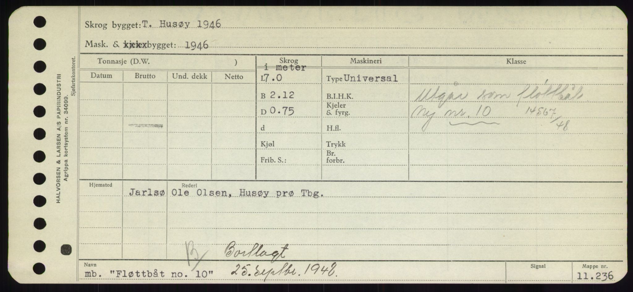 Sjøfartsdirektoratet med forløpere, Skipsmålingen, RA/S-1627/H/Hd/L0011: Fartøy, Fla-Får, p. 87