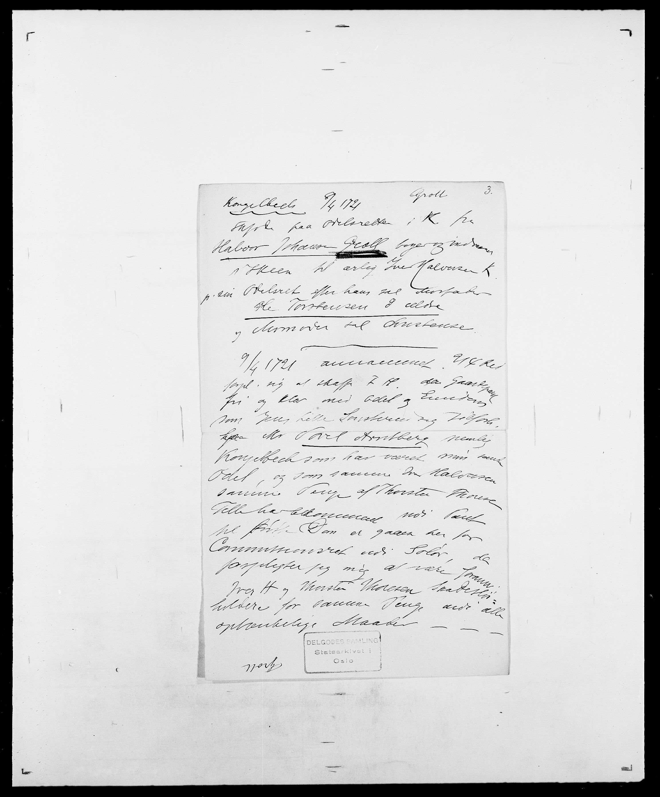 Delgobe, Charles Antoine - samling, AV/SAO-PAO-0038/D/Da/L0015: Grodtshilling - Halvorsæth, p. 8