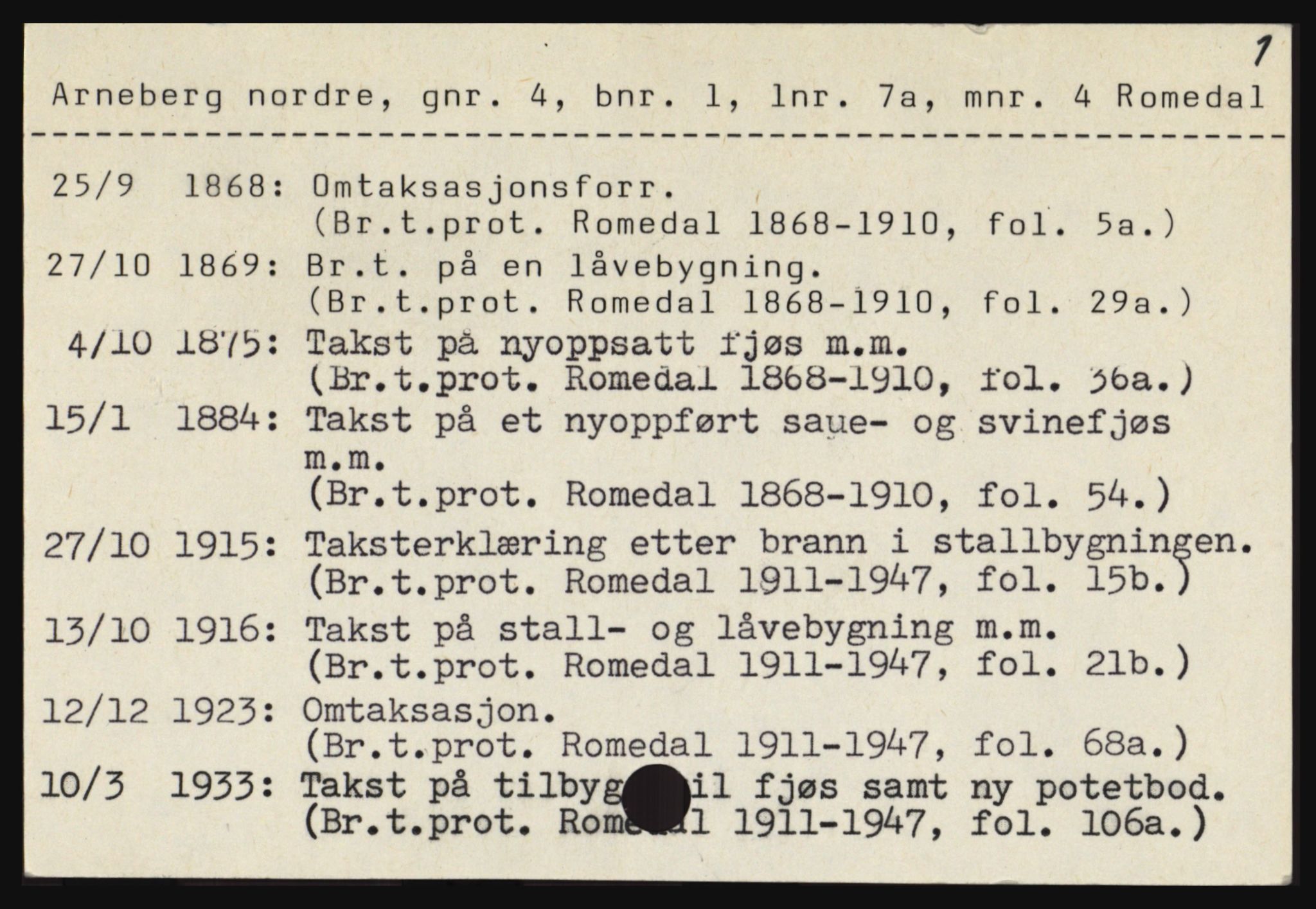 Norges Brannkasse, Romedal, AV/SAH-NBRANR-008, p. 2