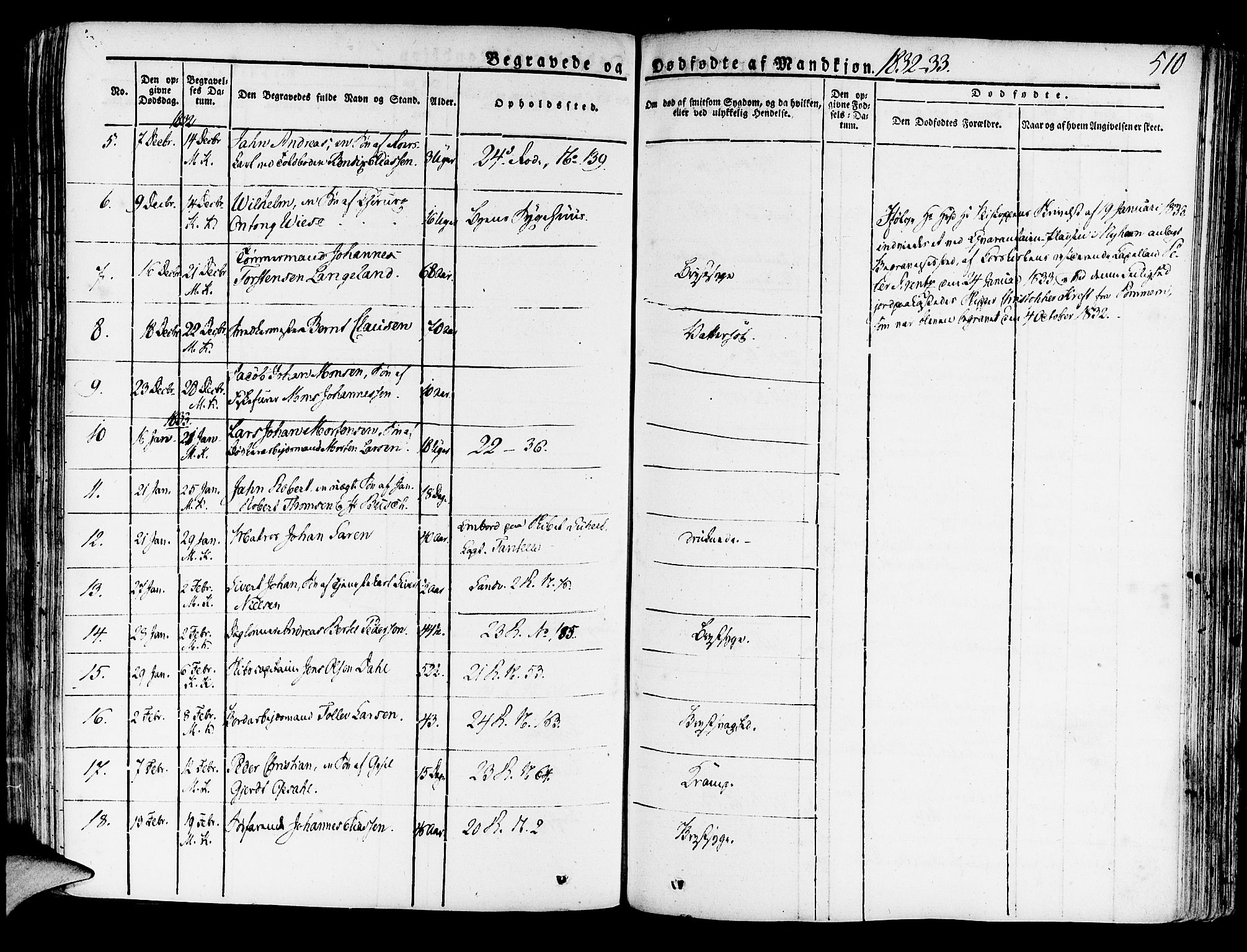 Korskirken sokneprestembete, SAB/A-76101/H/Haa/L0014: Parish register (official) no. A 14, 1823-1835, p. 510