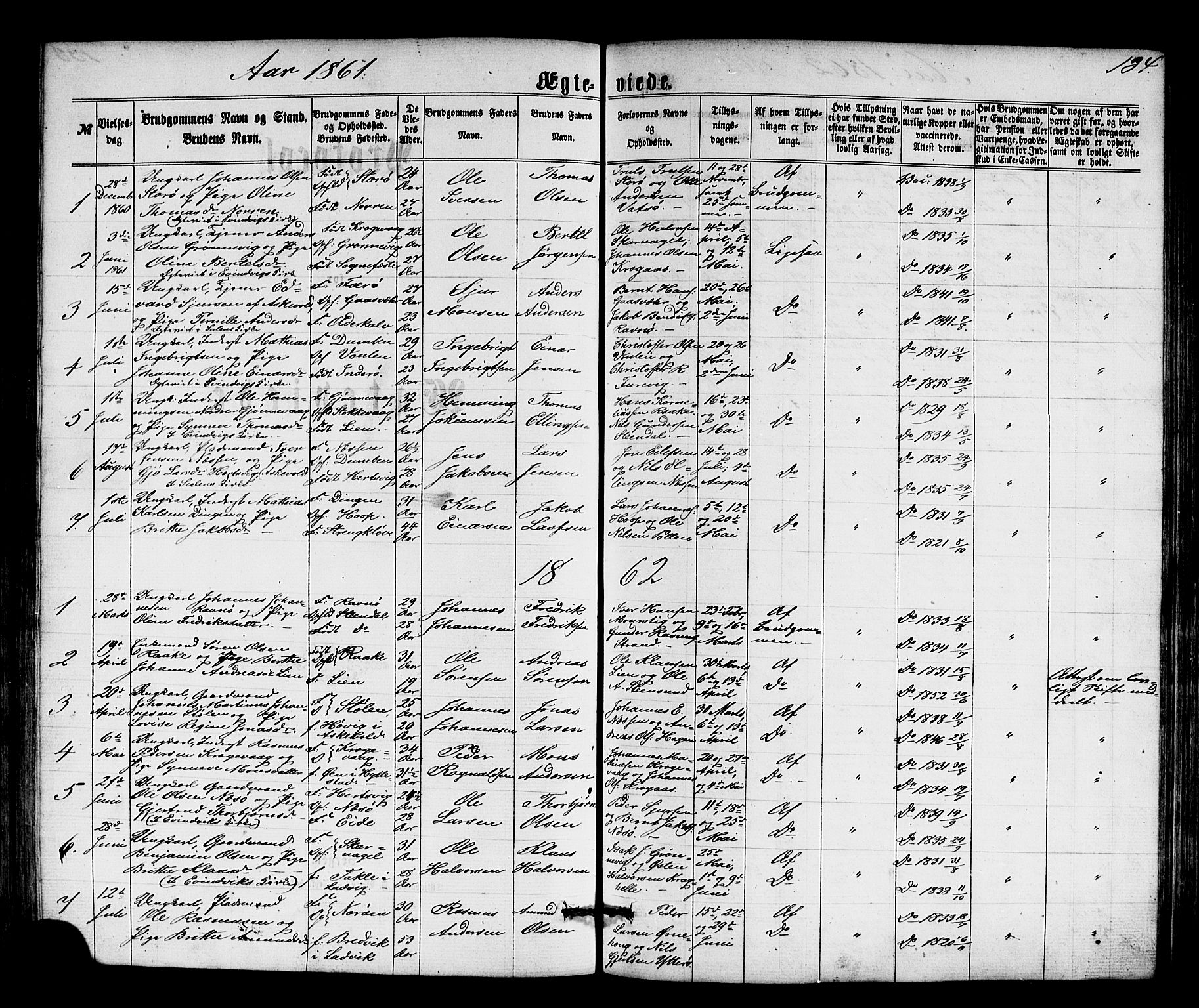 Solund sokneprestembete, SAB/A-81401: Parish register (copy) no. A 1, 1860-1893, p. 134