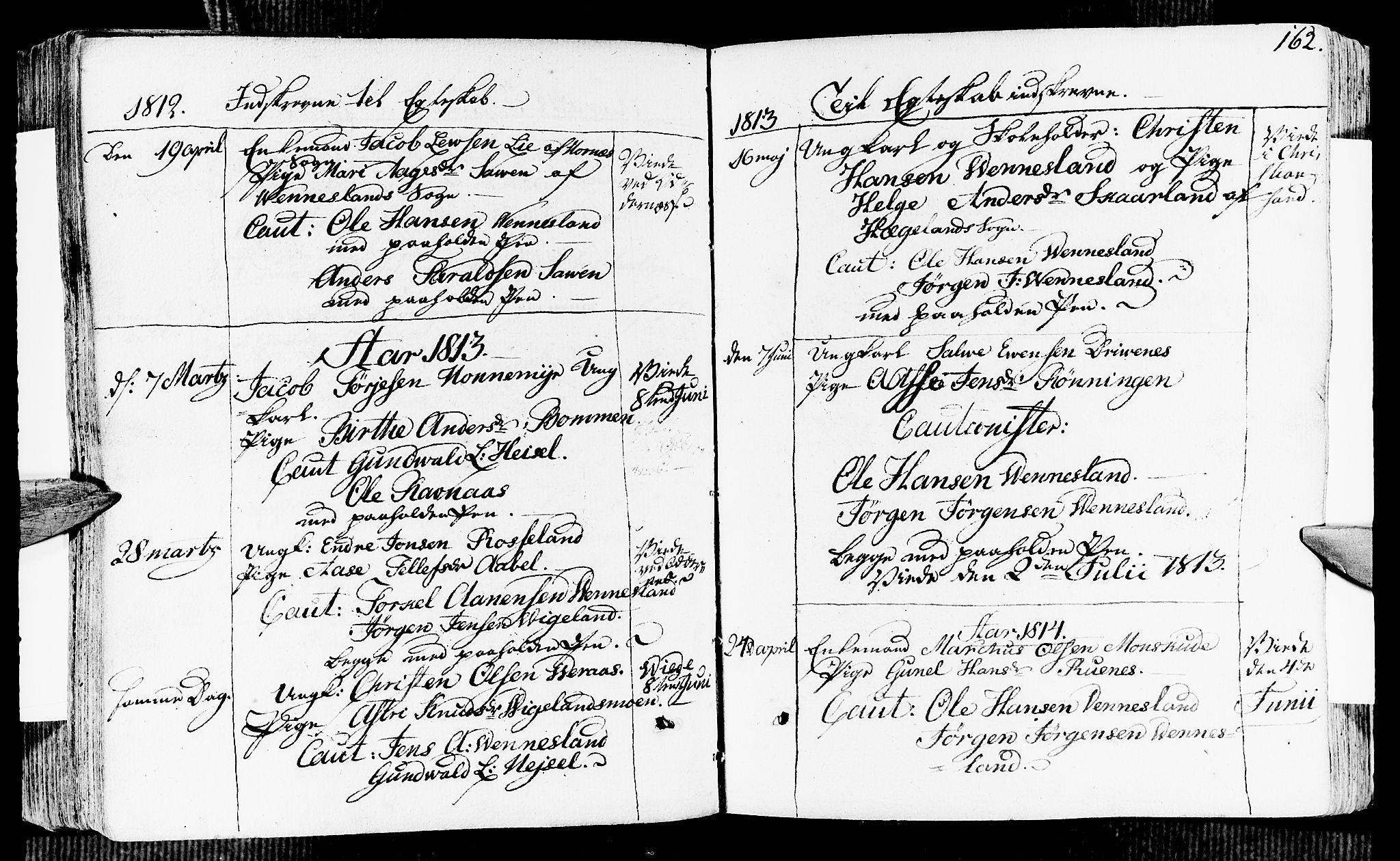 Vennesla sokneprestkontor, SAK/1111-0045/Fa/Fab/L0002: Parish register (official) no. A 2, 1794-1834, p. 162