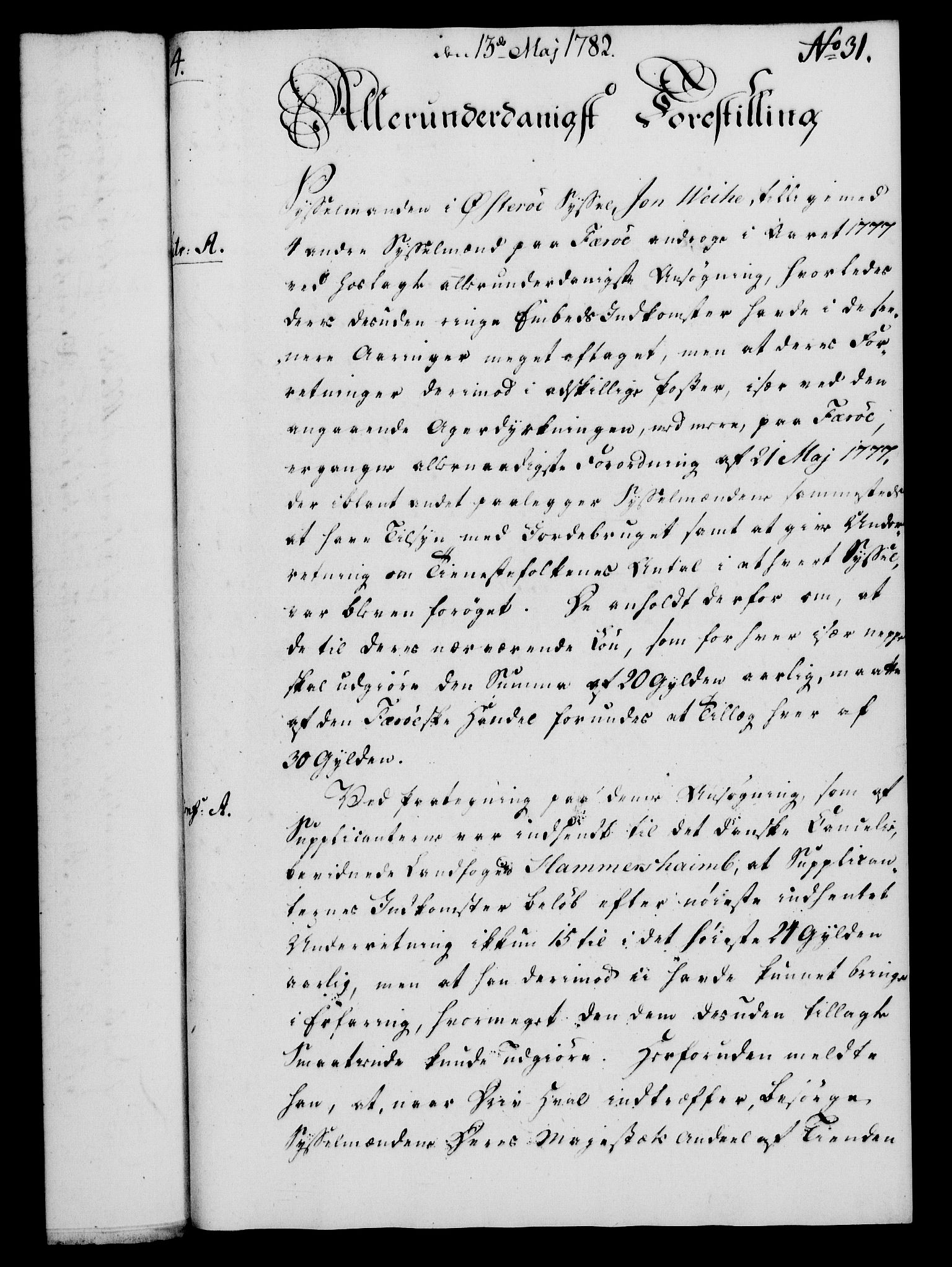 Rentekammeret, Kammerkanselliet, RA/EA-3111/G/Gf/Gfa/L0064: Norsk relasjons- og resolusjonsprotokoll (merket RK 52.64), 1782, p. 238