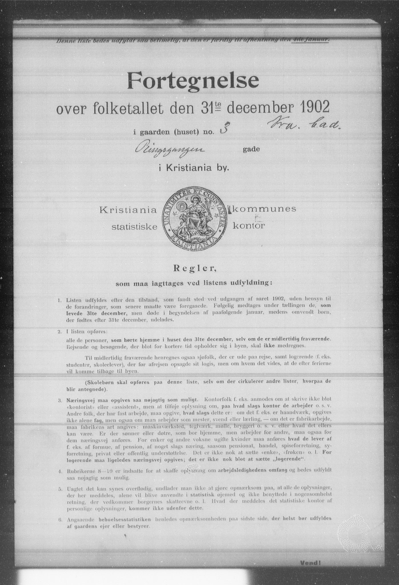 OBA, Municipal Census 1902 for Kristiania, 1902, p. 15809