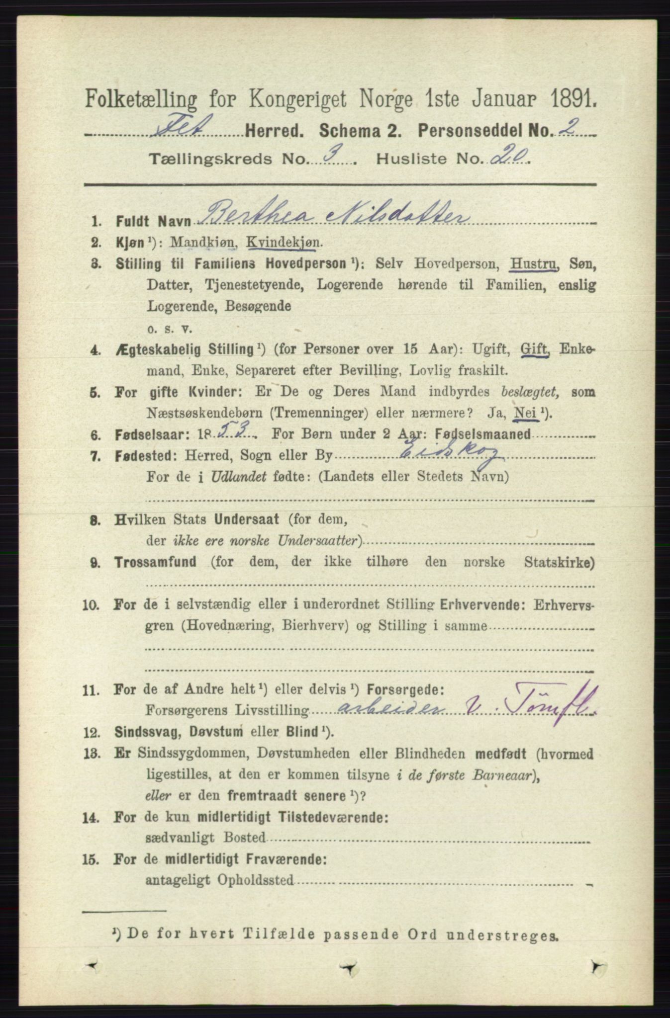 RA, 1891 census for 0227 Fet, 1891, p. 979