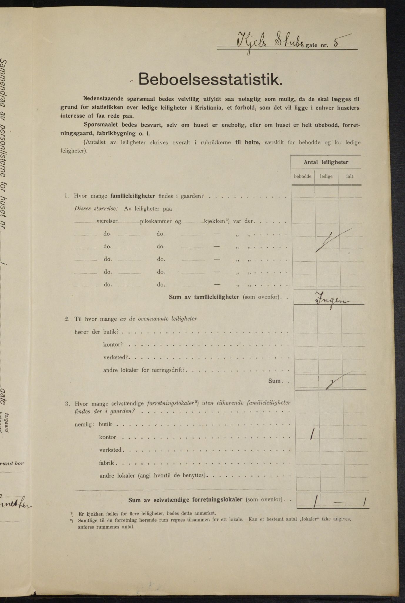 OBA, Municipal Census 1915 for Kristiania, 1915, p. 51028