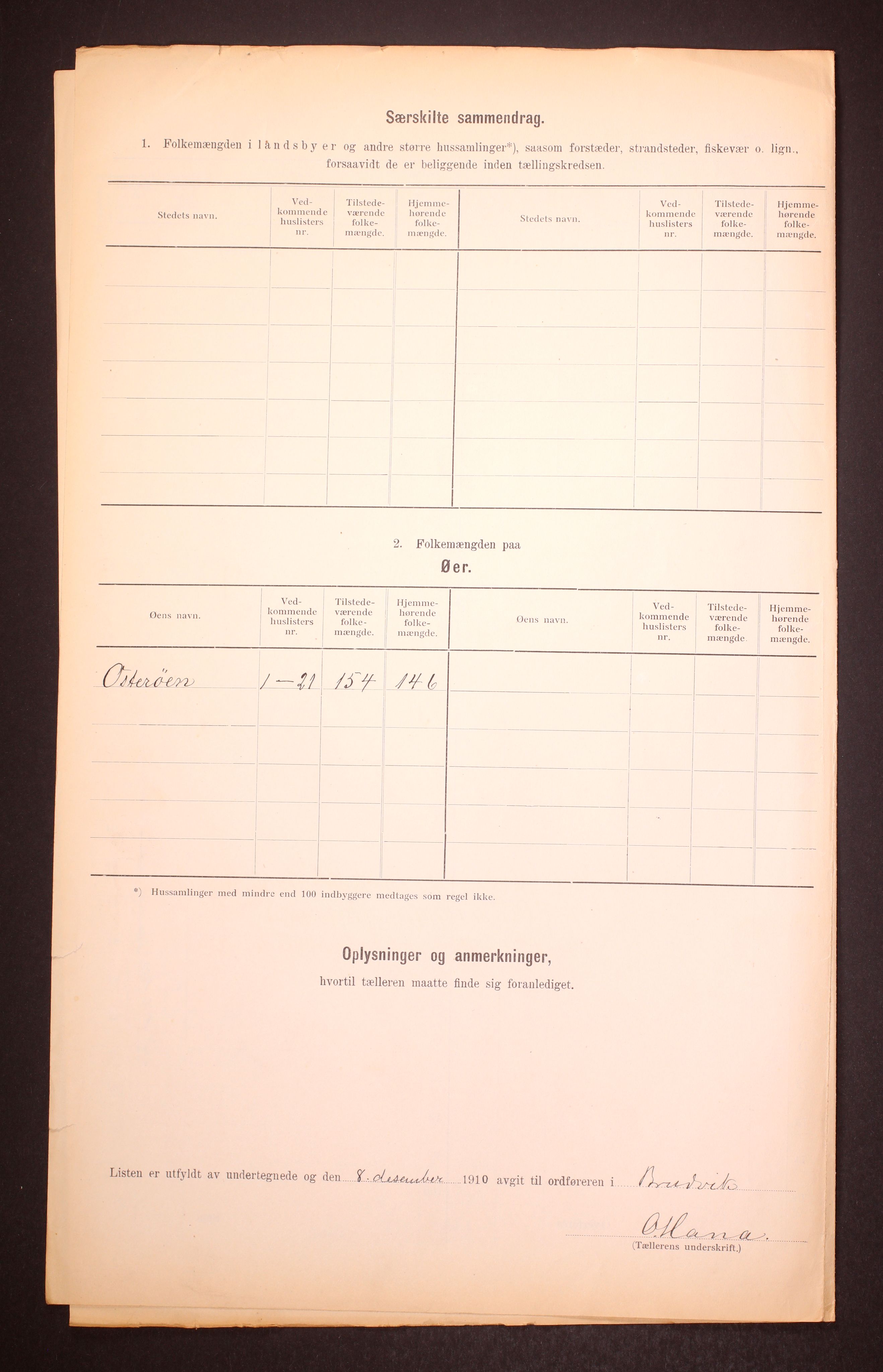 RA, 1910 census for Bruvik, 1910, p. 9