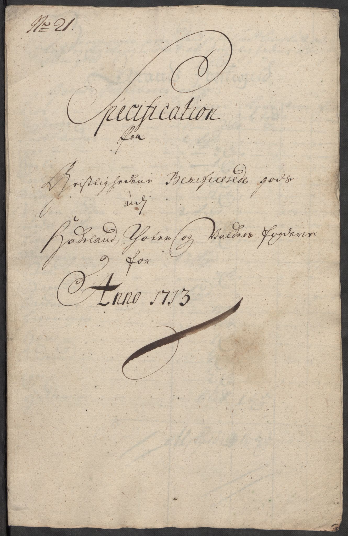 Rentekammeret inntil 1814, Reviderte regnskaper, Fogderegnskap, AV/RA-EA-4092/R18/L1311: Fogderegnskap Hadeland, Toten og Valdres, 1713, p. 260