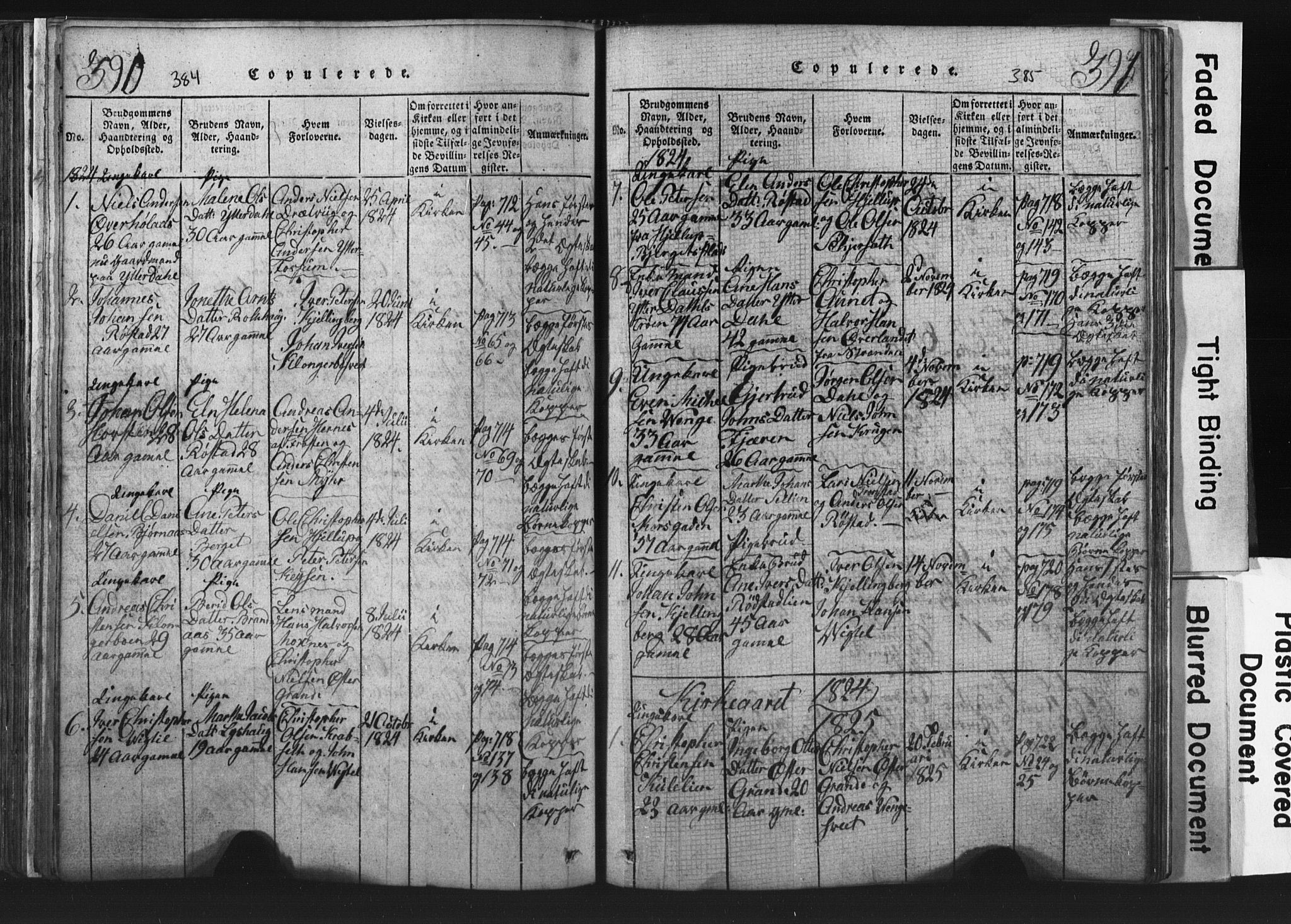Ministerialprotokoller, klokkerbøker og fødselsregistre - Nord-Trøndelag, SAT/A-1458/701/L0017: Parish register (copy) no. 701C01, 1817-1825, p. 384-385