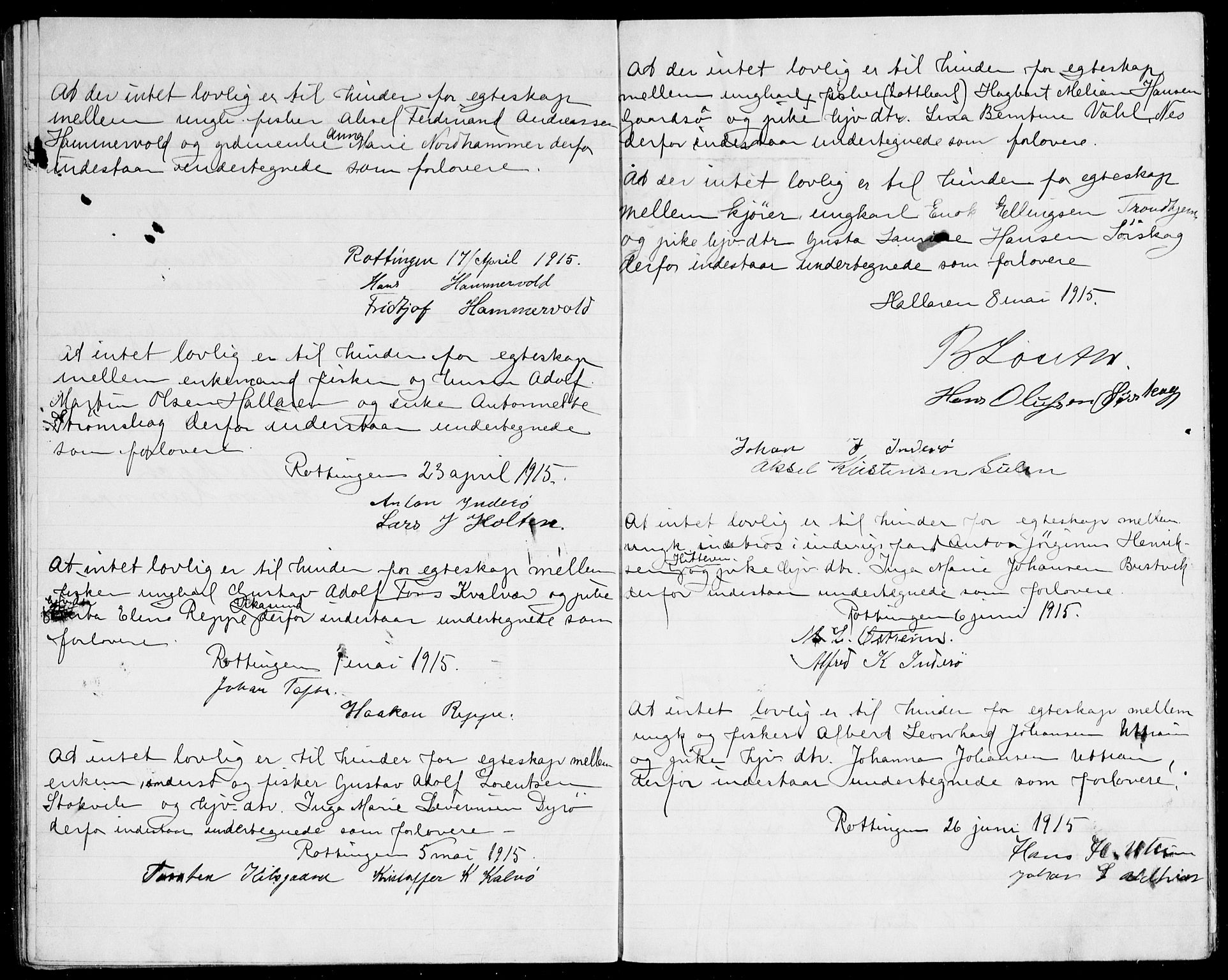 Frøya sokneprestkontor, AV/SAT-A-1116/1/I/I1/I1f: Banns register no. 640.I.1f.1, 1901-1917