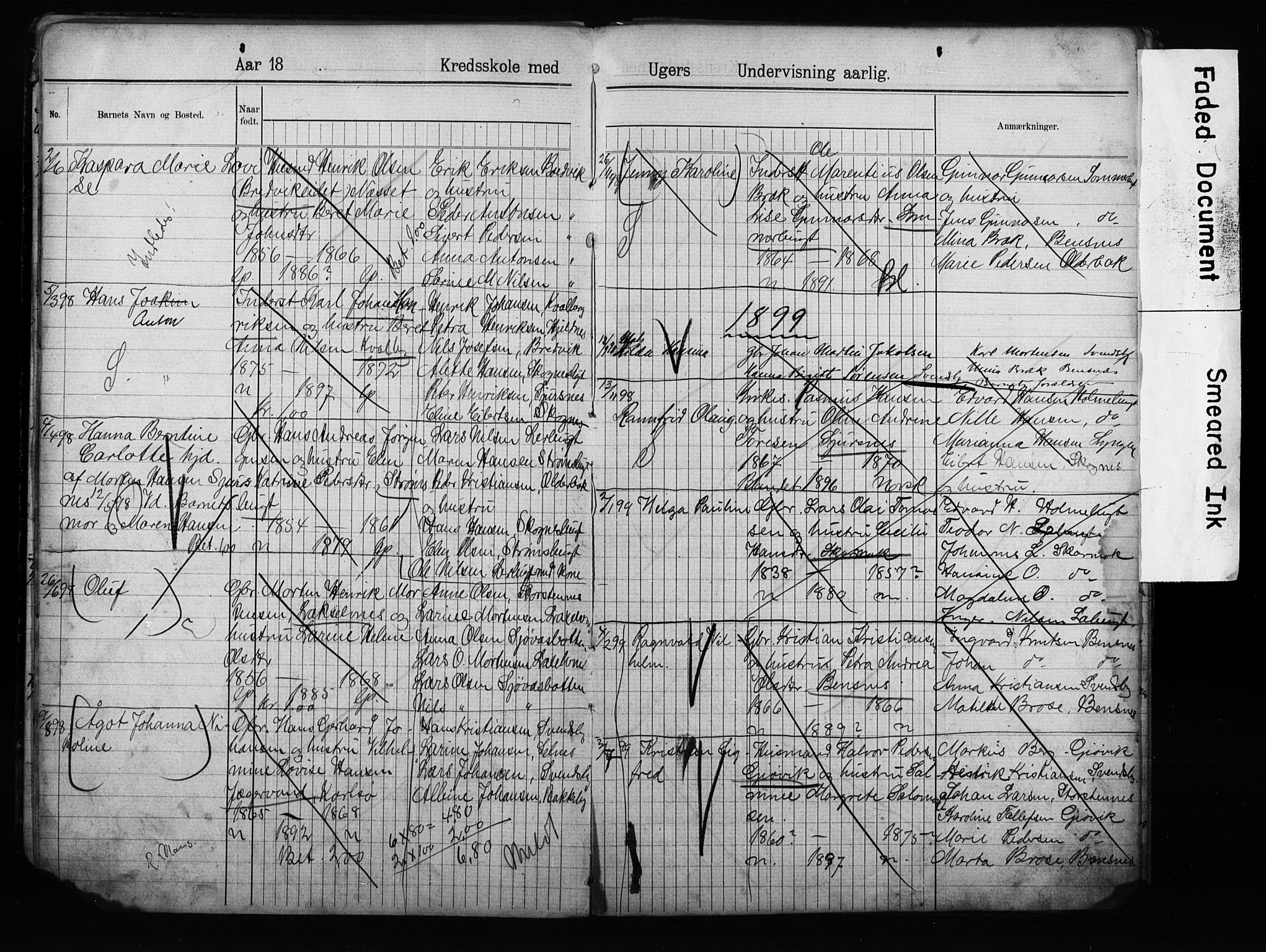 Lyngen sokneprestembete, AV/SATØ-S-1289/H/Ha/L0052/0001: Baptism register no. 52.1, 1895-1914