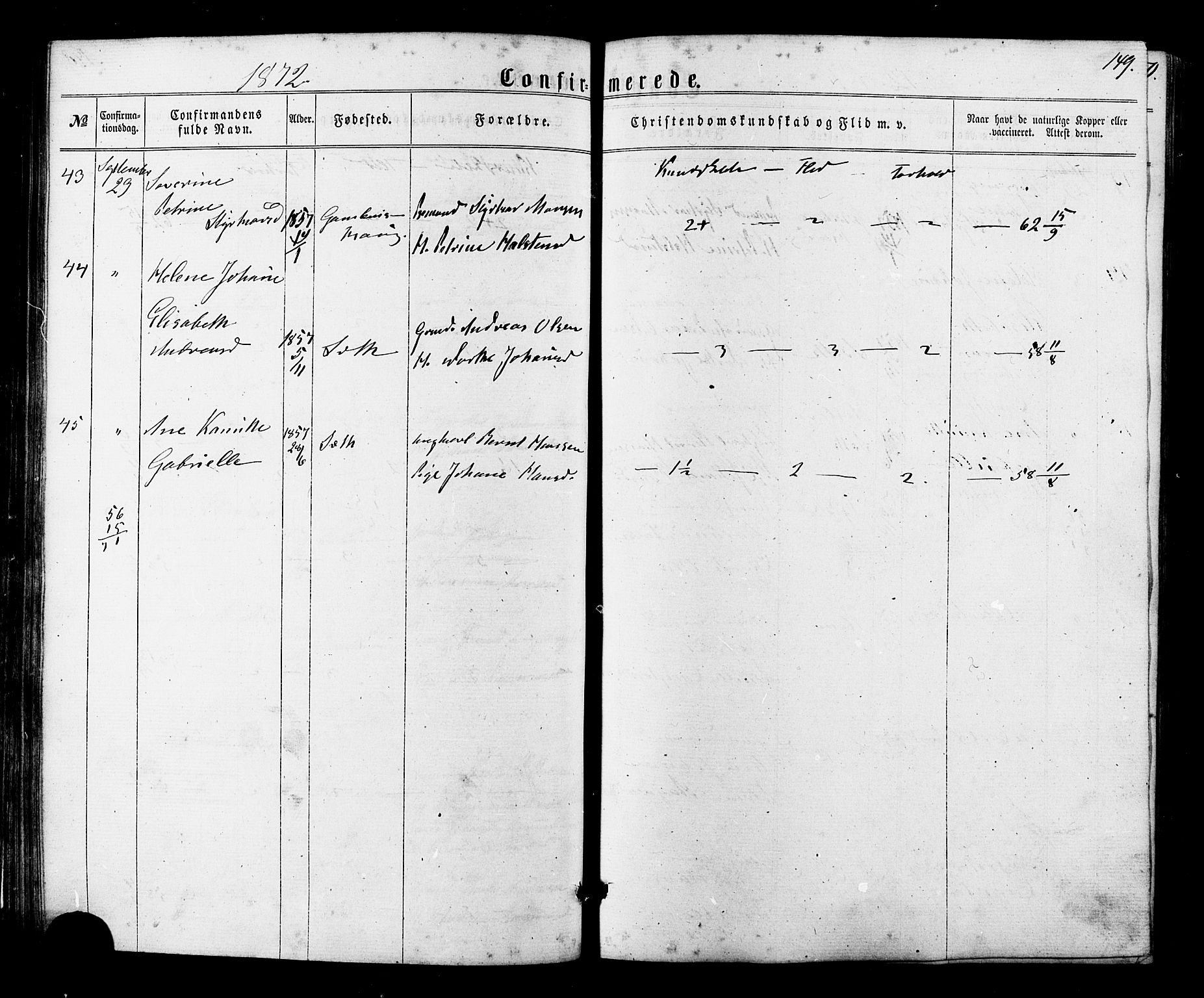 Ministerialprotokoller, klokkerbøker og fødselsregistre - Møre og Romsdal, SAT/A-1454/536/L0498: Parish register (official) no. 536A07, 1862-1875, p. 149
