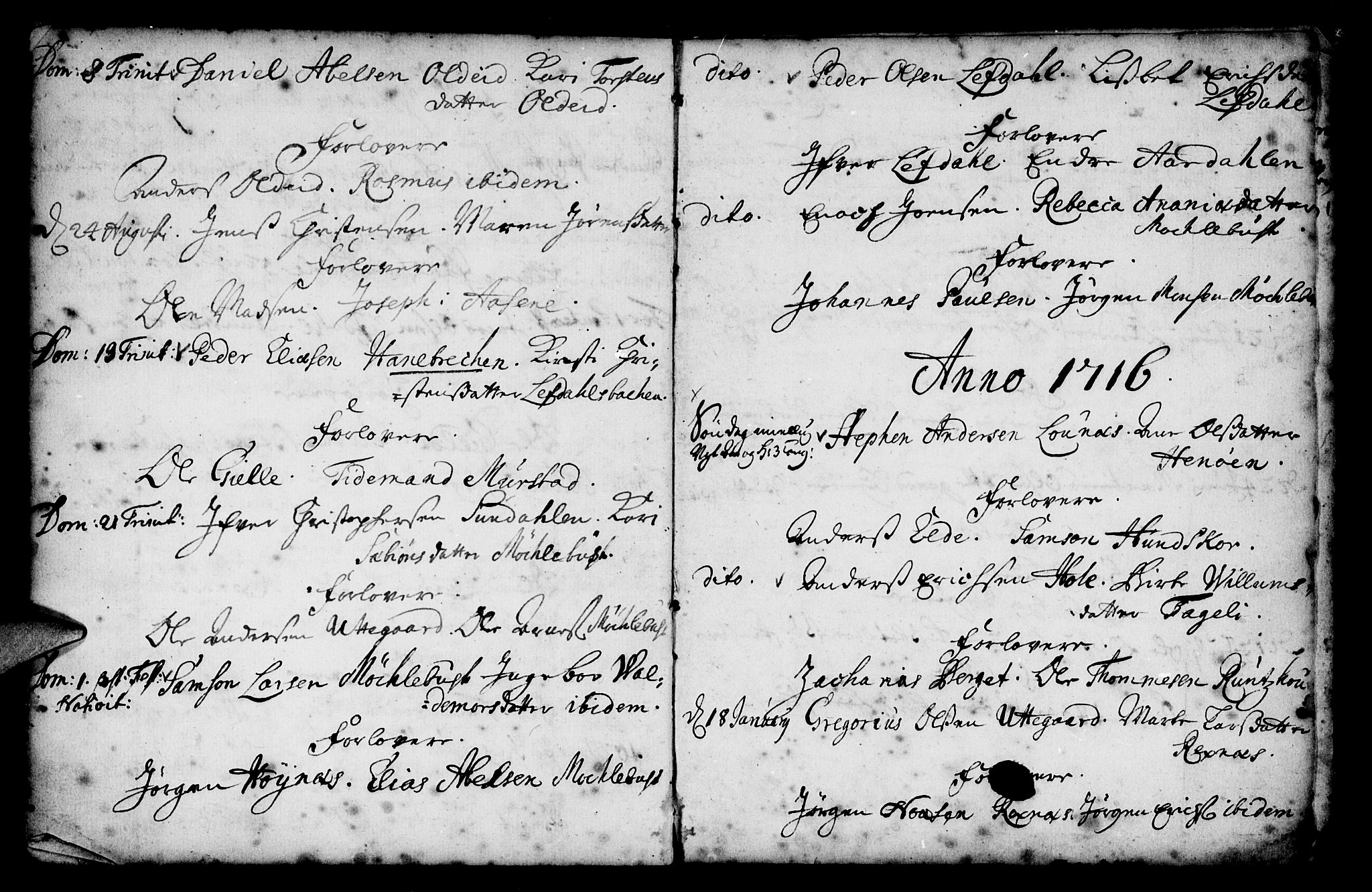 Davik sokneprestembete, SAB/A-79701/H/Haa/Haaa/L0001: Parish register (official) no. A 1, 1710-1742, p. 9