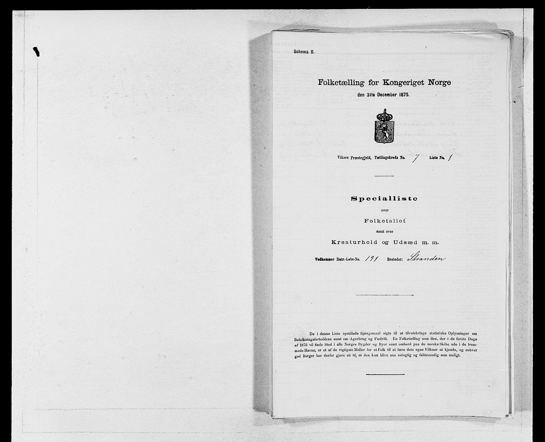 SAB, 1875 census for 1238P Vikør, 1875, p. 870