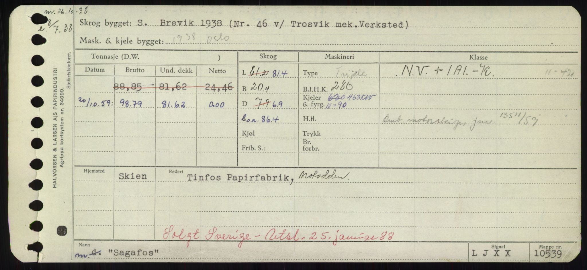 Sjøfartsdirektoratet med forløpere, Skipsmålingen, RA/S-1627/H/Hd/L0031: Fartøy, Rju-Sam, p. 549