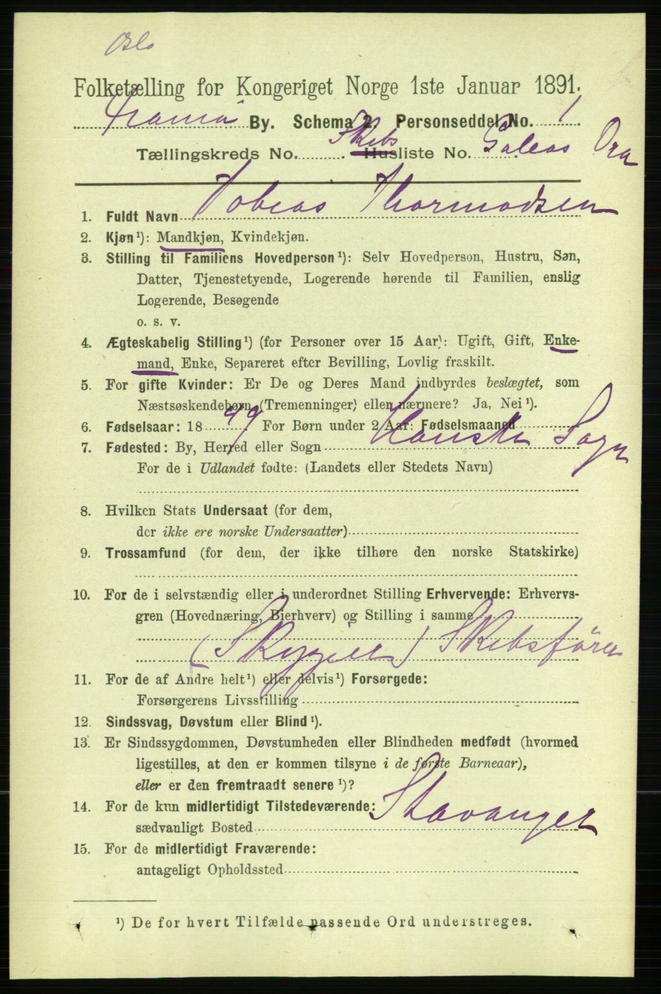 RA, 1891 census for 0301 Kristiania, 1891, p. 122791