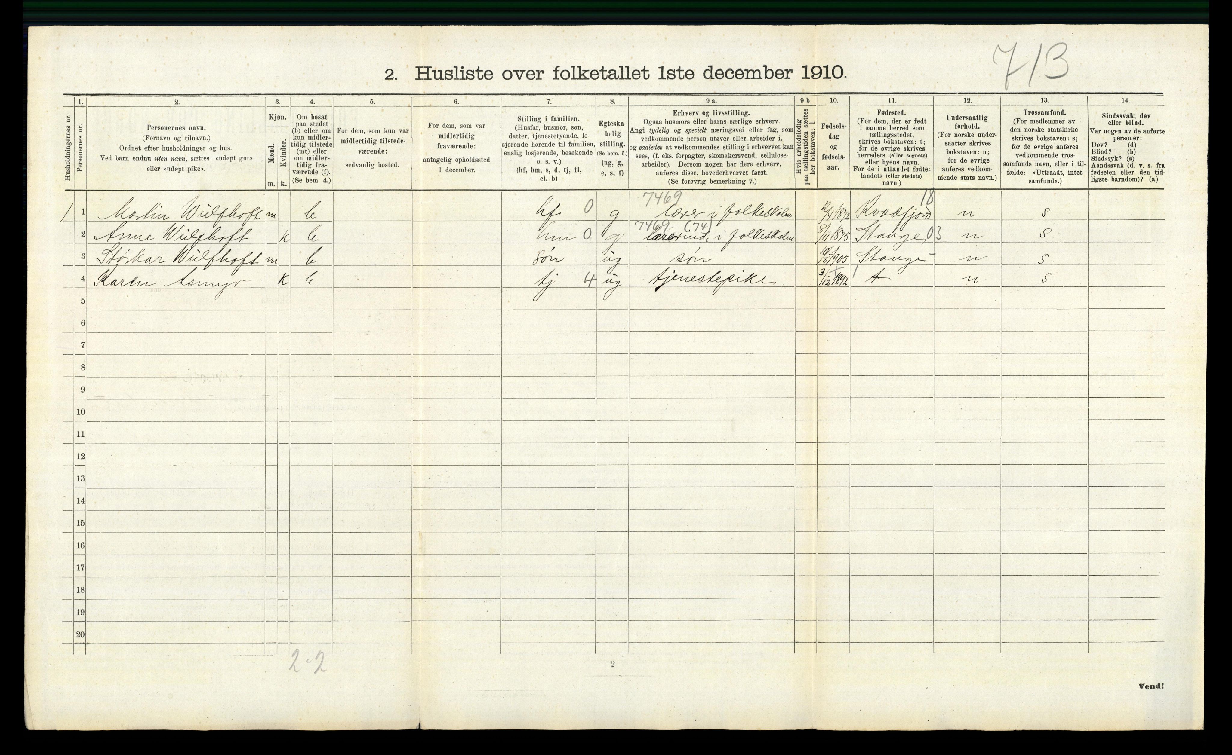 RA, 1910 census for Gjerdrum, 1910, p. 280