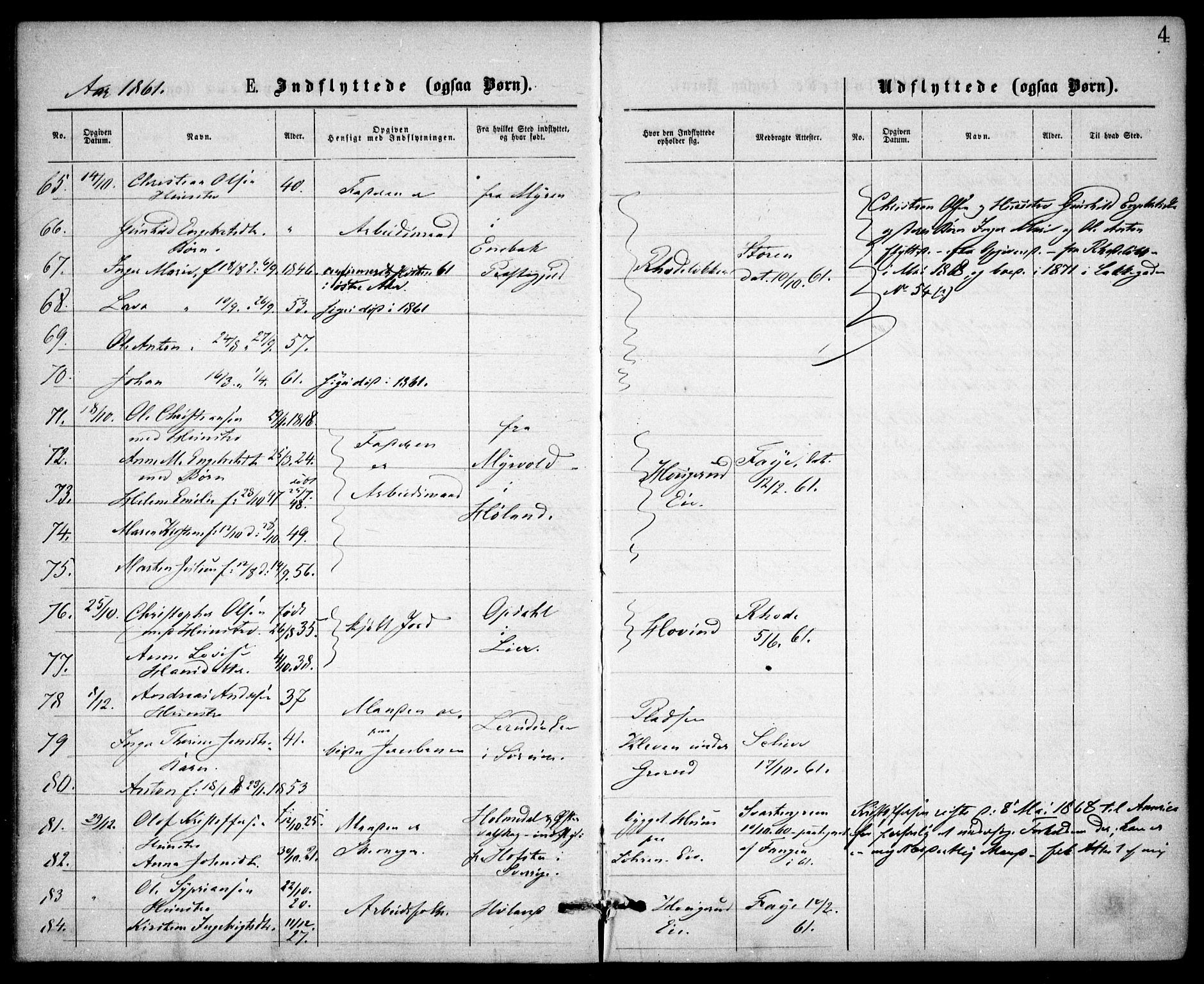 Østre Aker prestekontor Kirkebøker, SAO/A-10840/F/Fa/L0002: Parish register (official) no. I 2, 1861-1878, p. 4