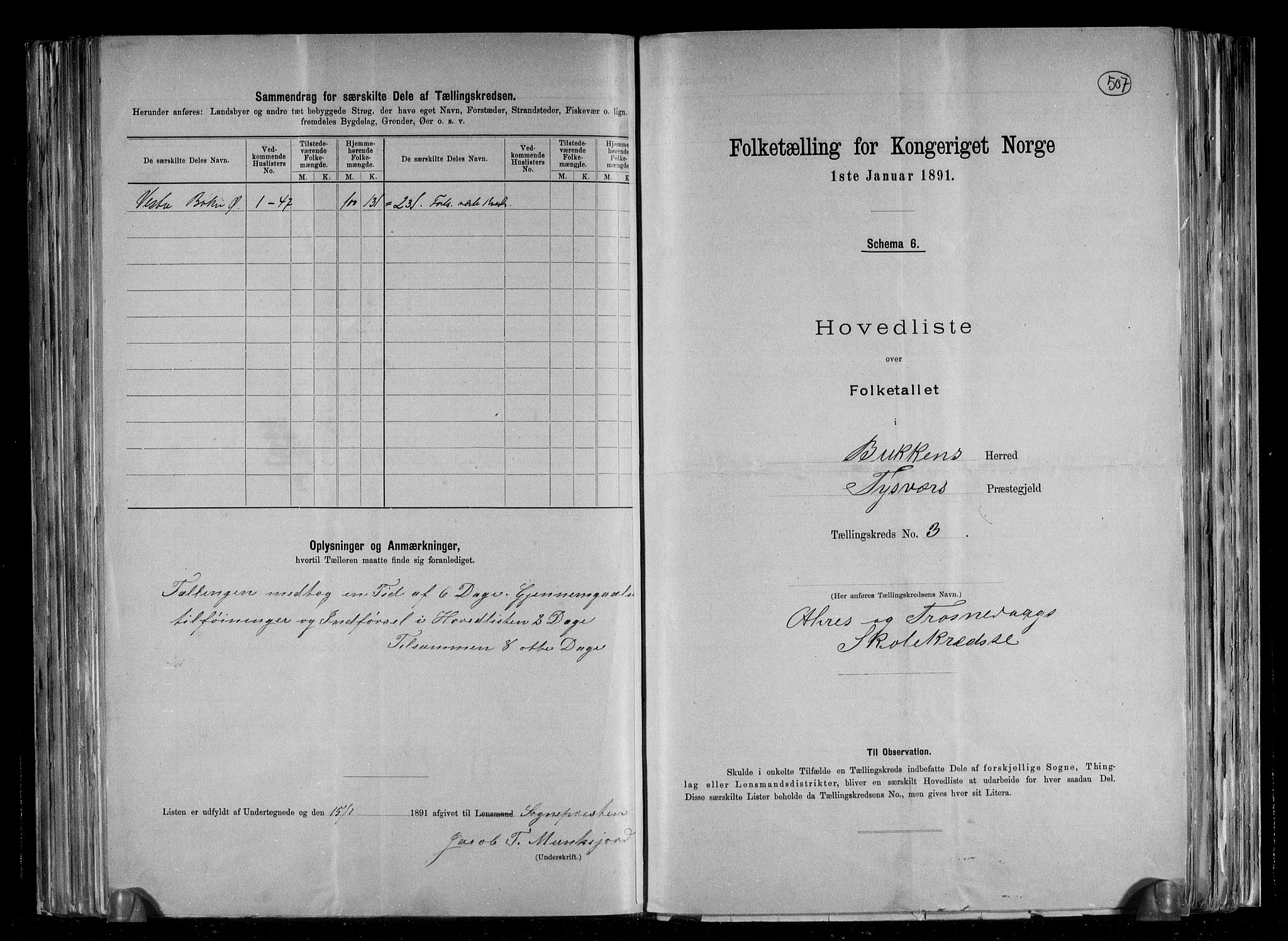 RA, 1891 census for 1145 Bokn, 1891, p. 9