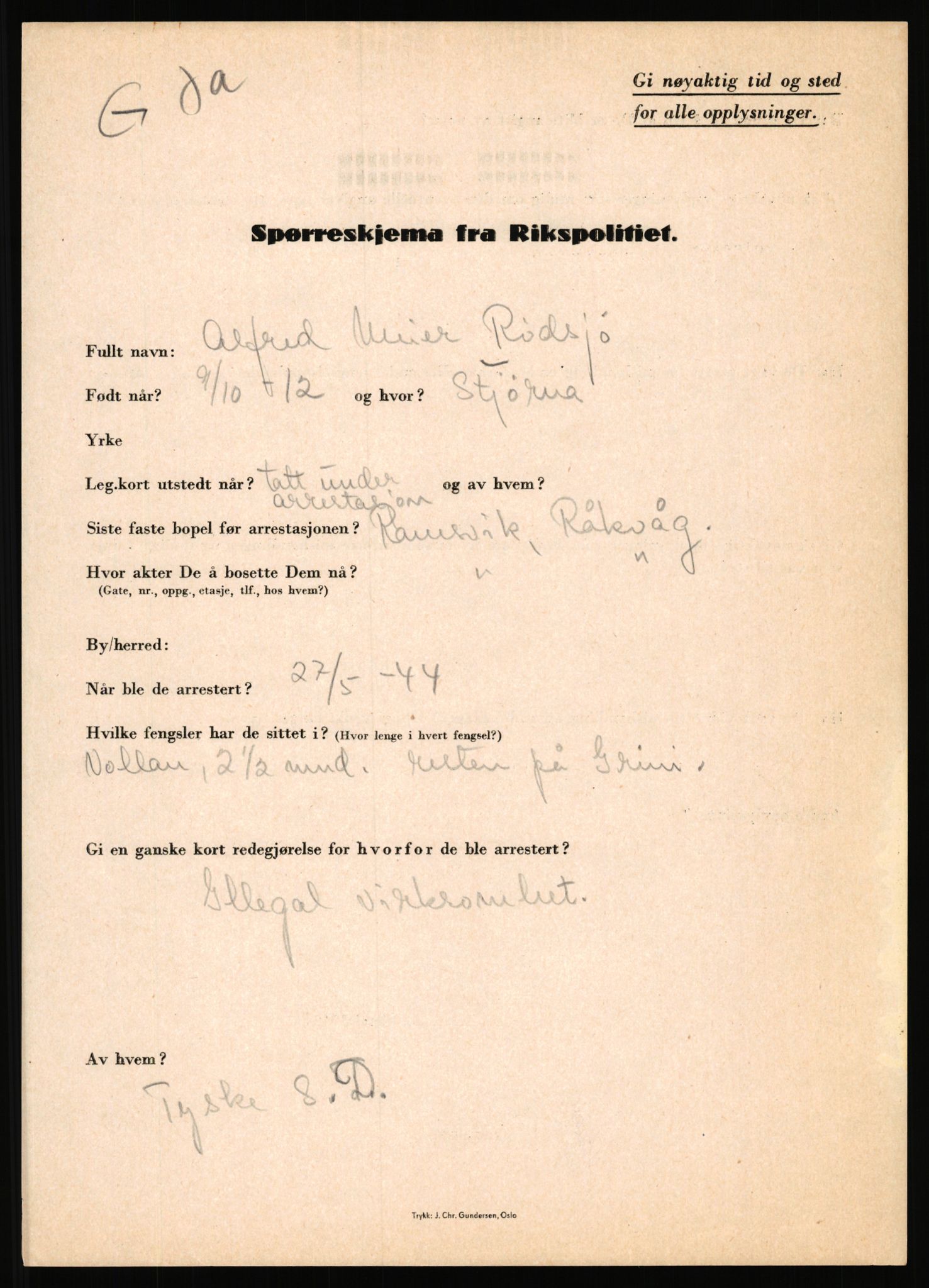 Rikspolitisjefen, AV/RA-S-1560/L/L0014: Pettersen, Aksel - Savosnick, Ernst, 1940-1945, p. 928
