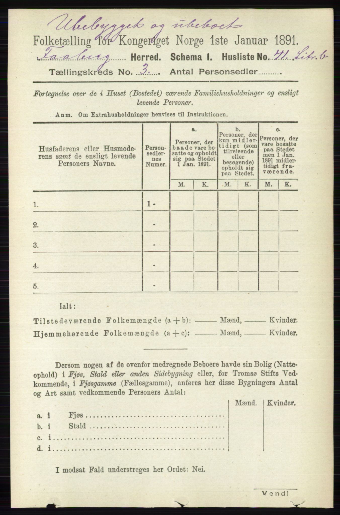 RA, 1891 census for 0524 Fåberg, 1891, p. 842