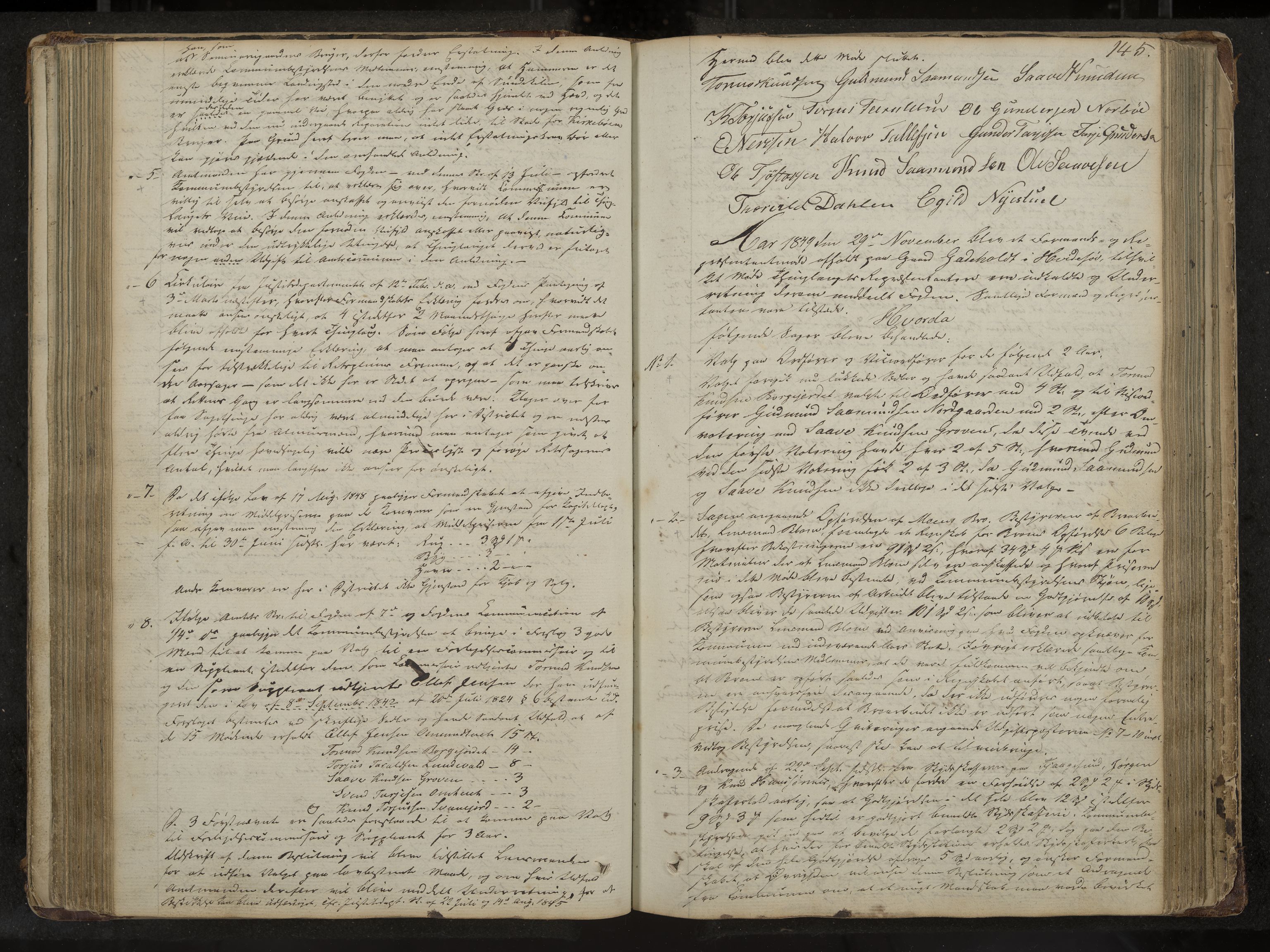 Kviteseid formannskap og sentraladministrasjon, IKAK/0829021/A/Aa/L0001: Møtebok med register, 1837-1866, p. 145