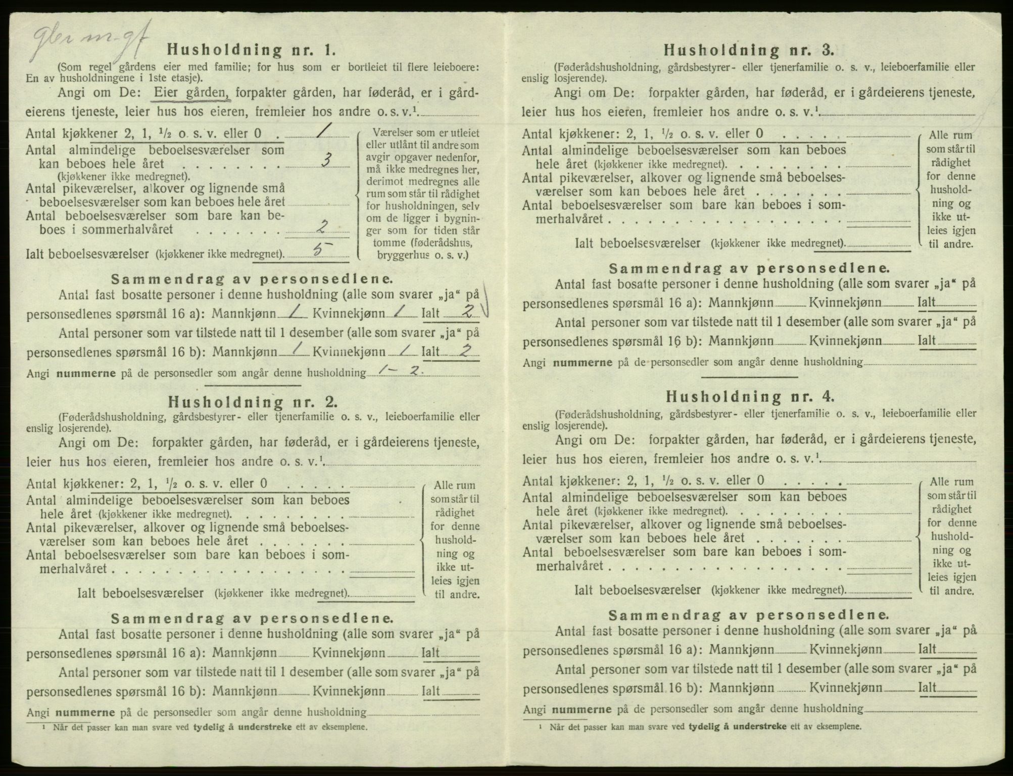 SAB, 1920 census for Samnanger, 1920, p. 846