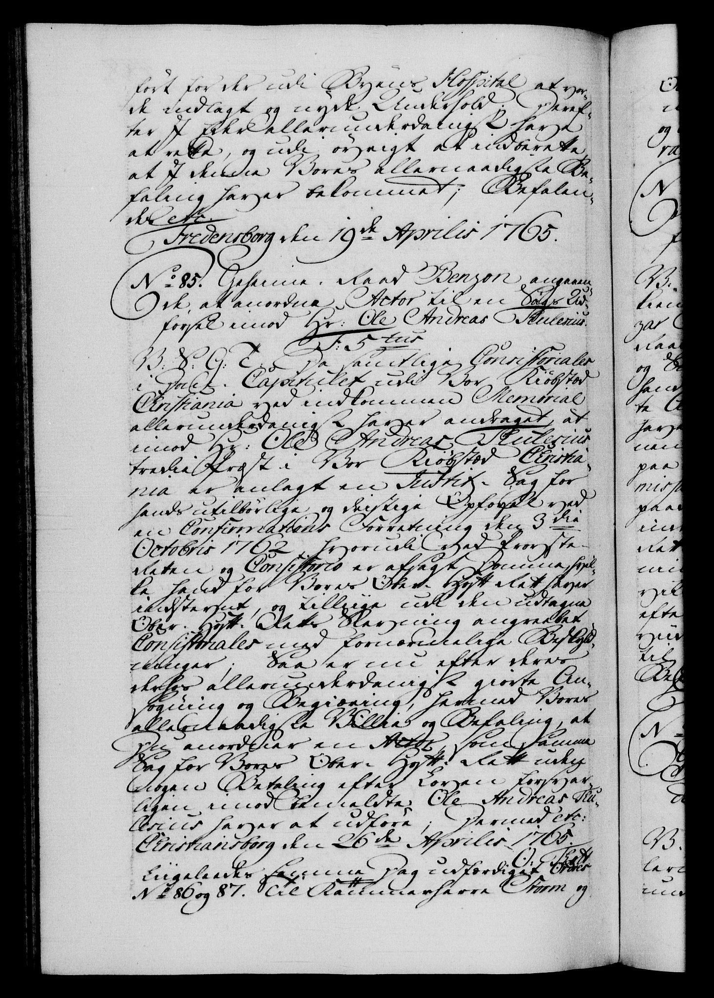 Danske Kanselli 1572-1799, AV/RA-EA-3023/F/Fc/Fca/Fcab/L0037: Norske tegnelser, 1762-1766, p. 488b